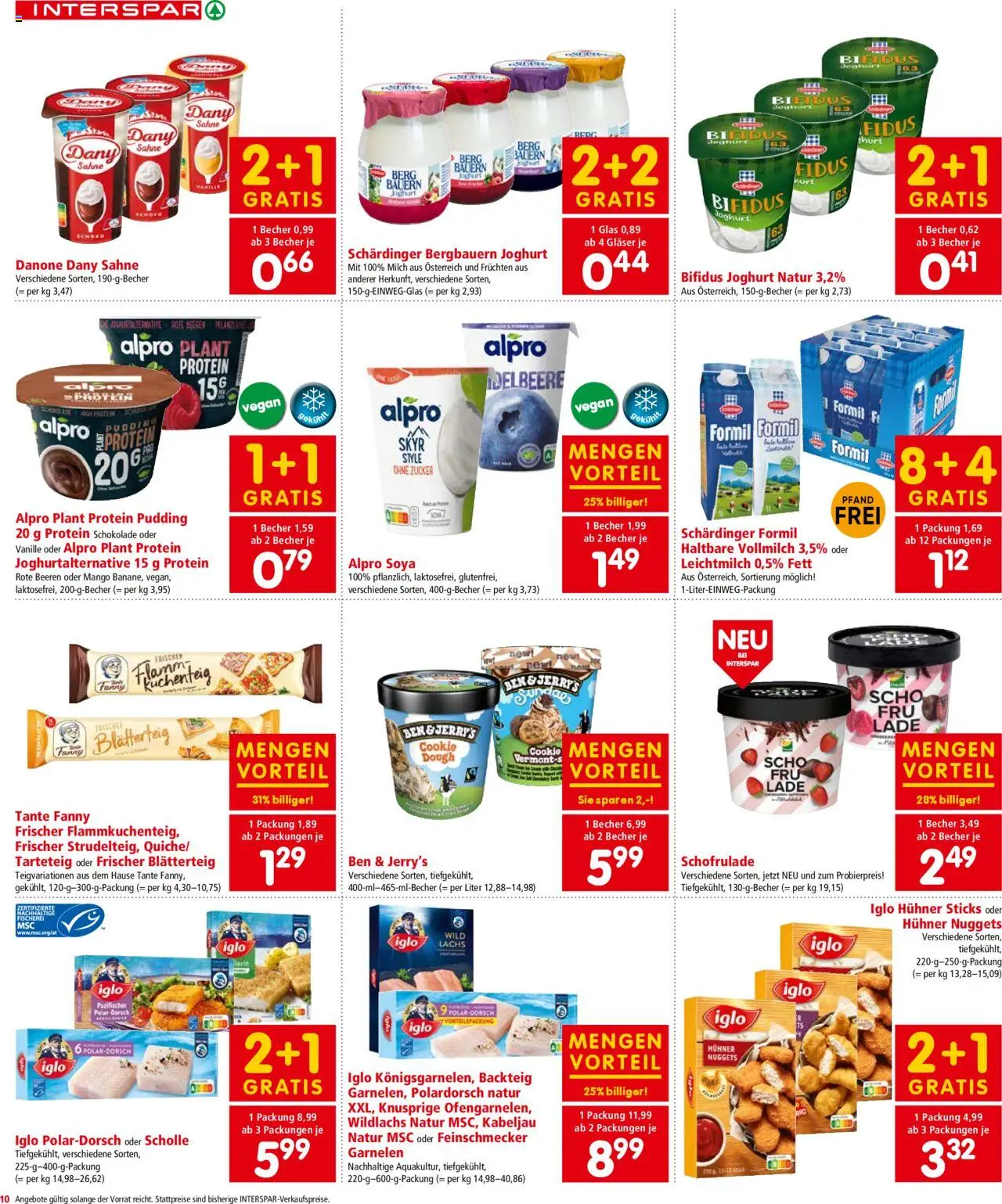 Interspar Flugblatt - Vorarlberg gültig ab 28.08.2025 | Seite: 10 | Produkte: Zucker, Mango, Milch, Joghurt