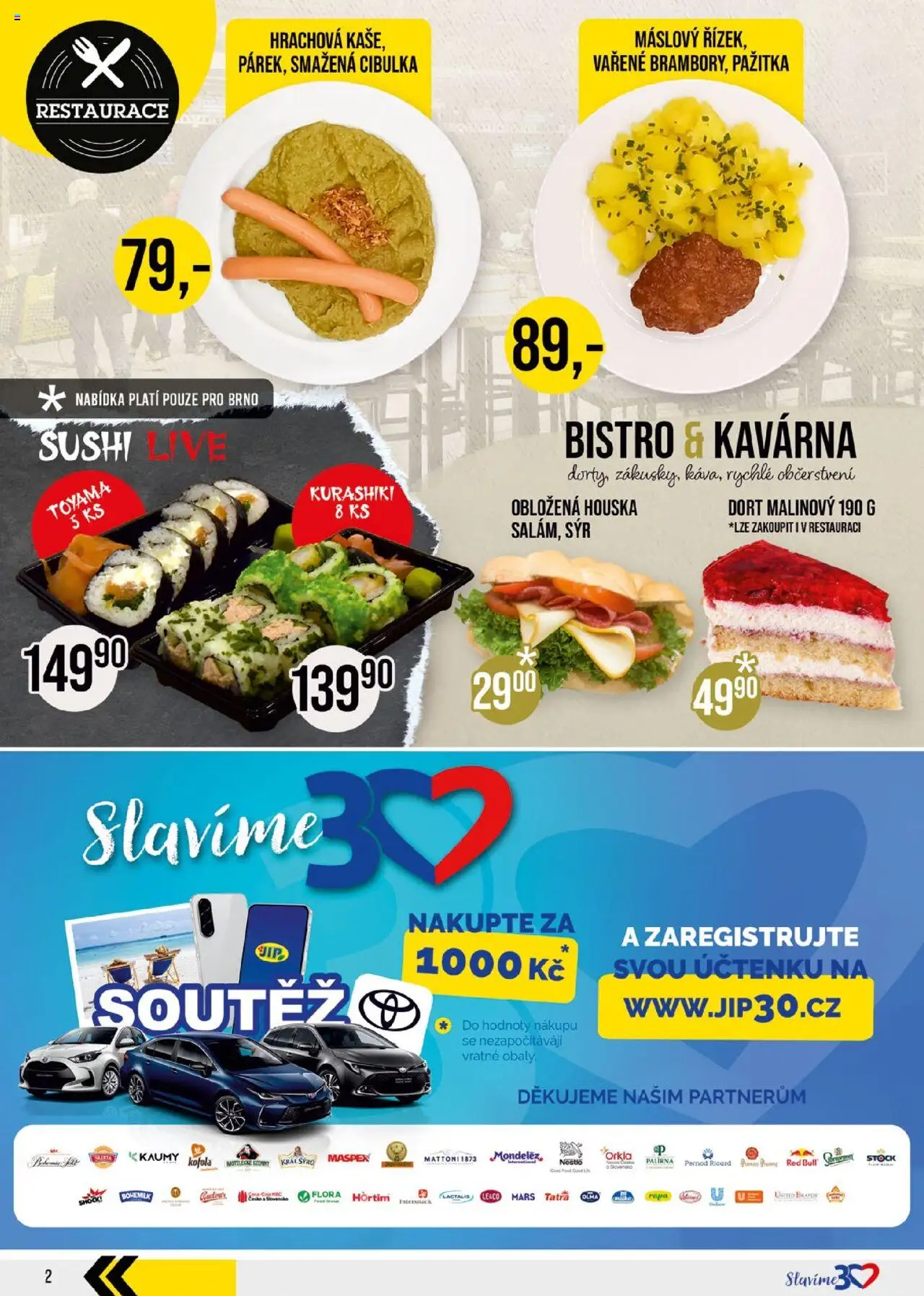 Jip leták - Cash & Carry od 13.08.2025 | Strana: 2 | Produkty: Mattoni, Sýr, Sushi, Flora