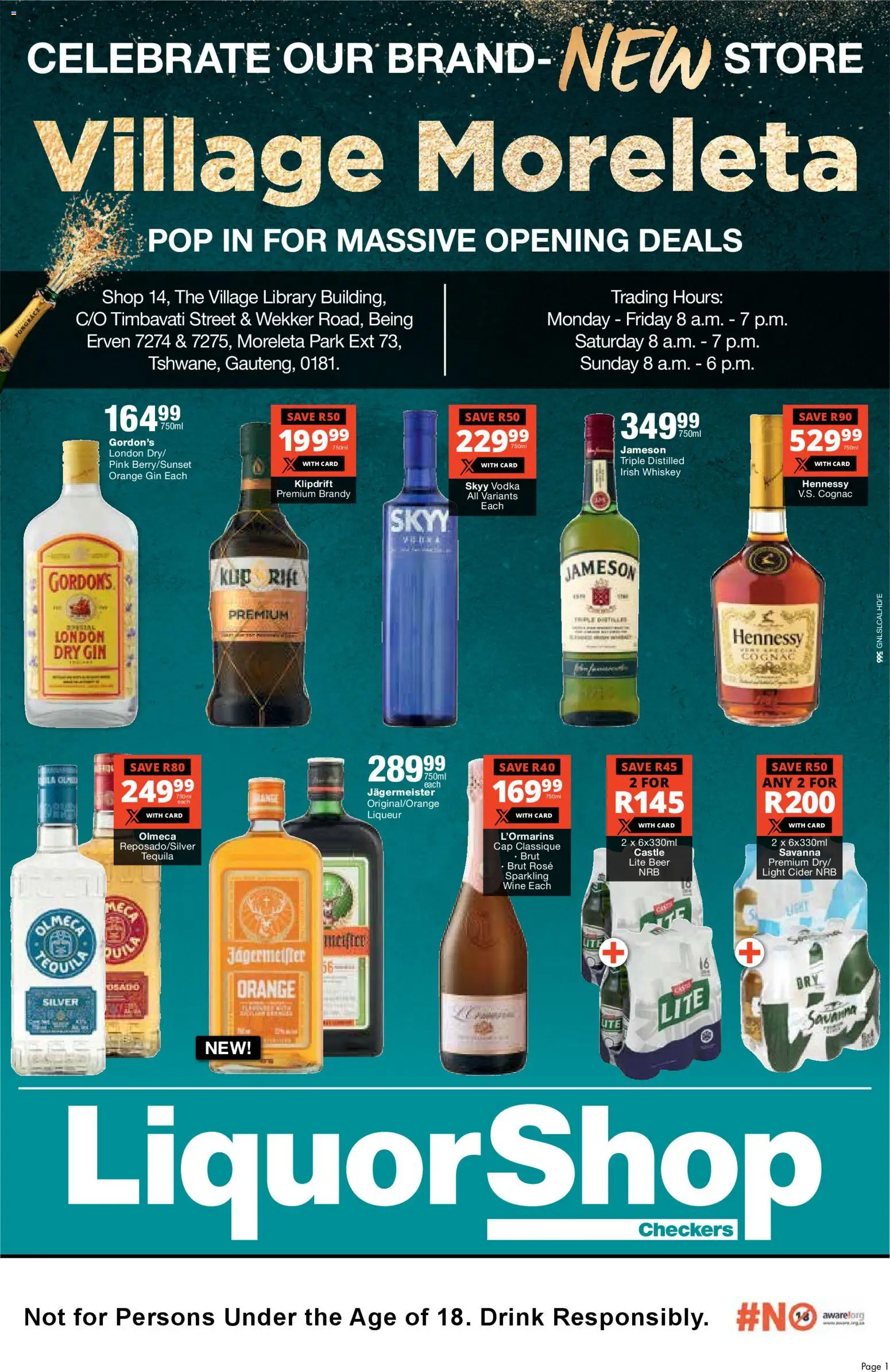New Checkers catalogue – valid from 20.11.2025 | Page: 1 | Products: Cap, Brandy, Beer, Ensalada de quino