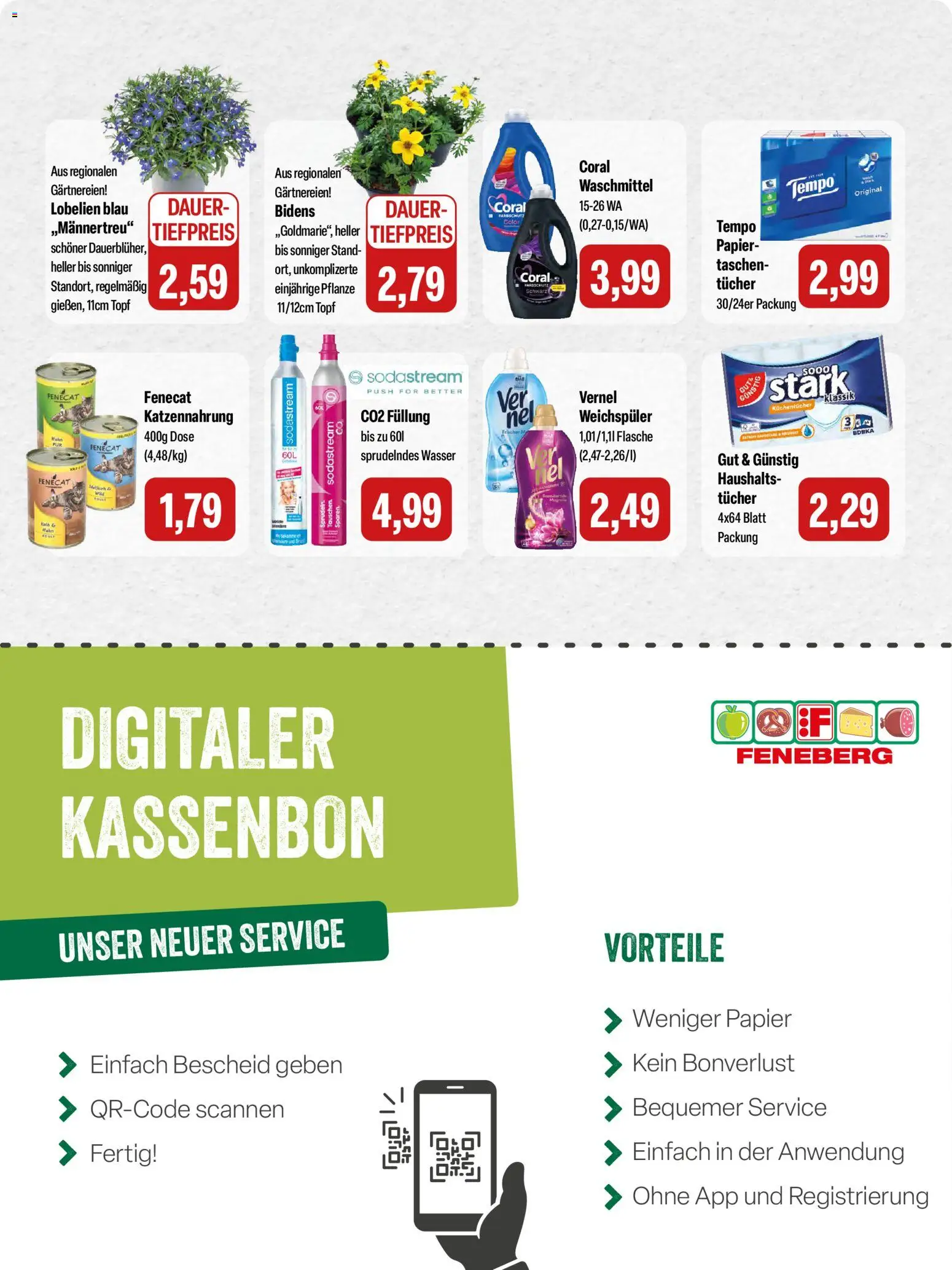 Feneberg Angebote – gültig ab 23.04.2026 | Seite: 15 | Produkte: Weichspüler, Waschmittel, Vernel, Sodastream