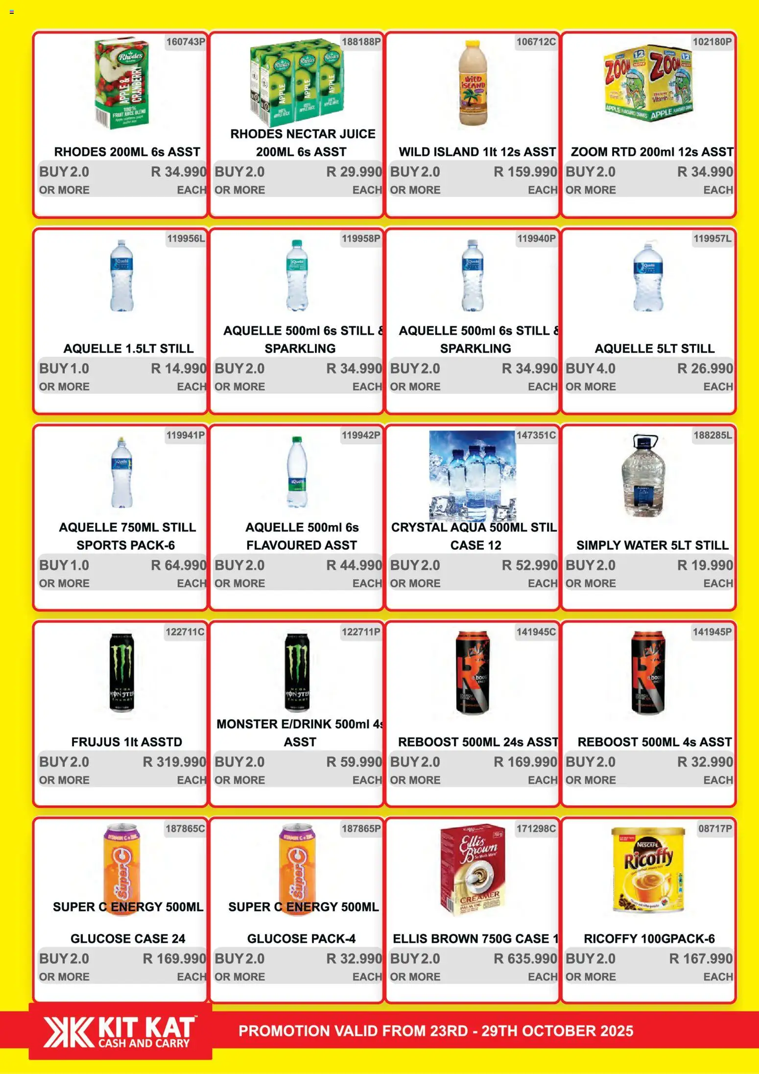 New KIT KAT Cash & Carry catalogue – valid from 23.10.2025 | Page: 11 | Products: Case, Creamer, Juice, Water