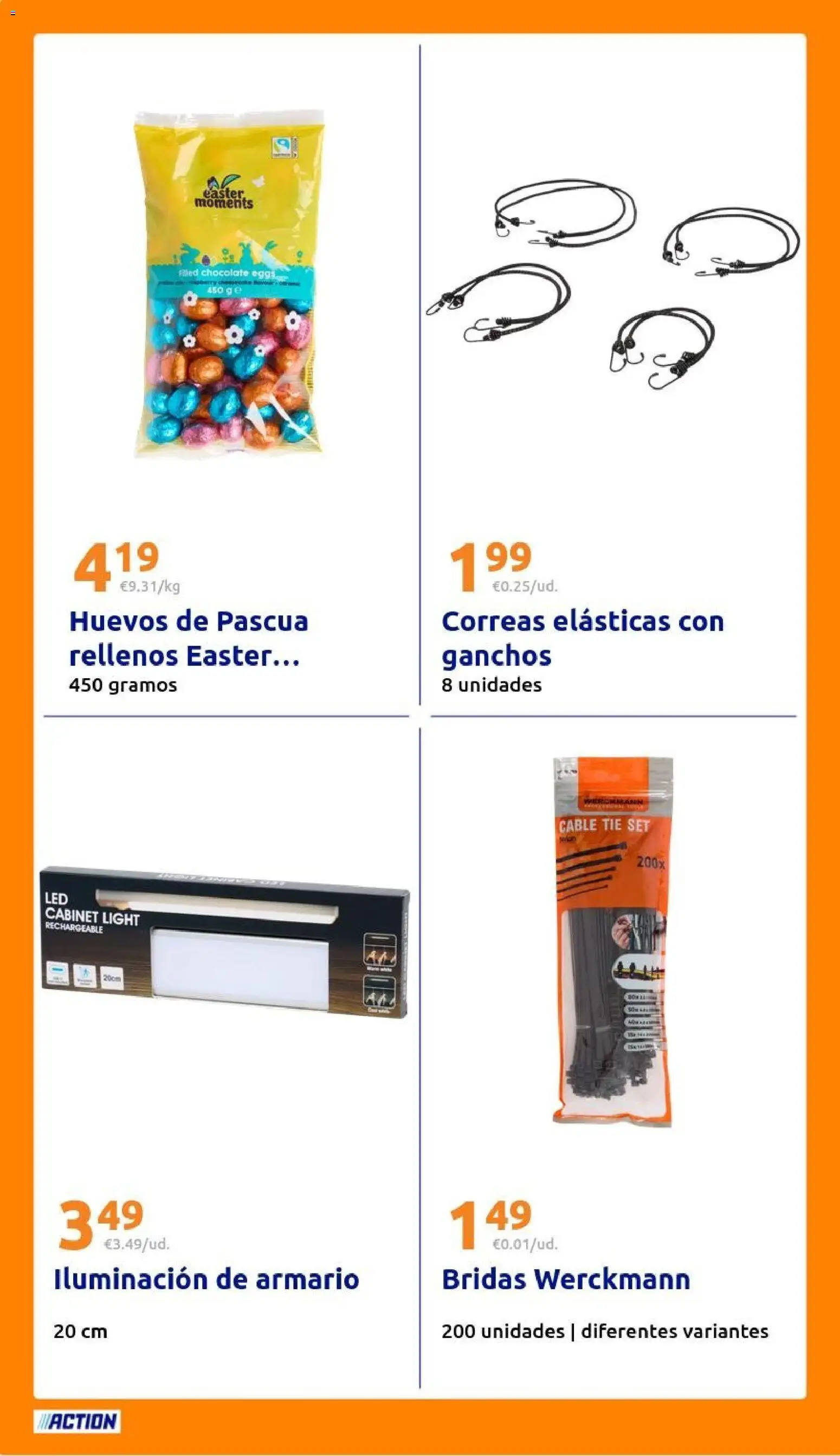Action folleto │ válido desde el 01.04.2026 | Página: 24 | Productos: Chocolate, Iluminación de armario, Cable, Galette de chaise