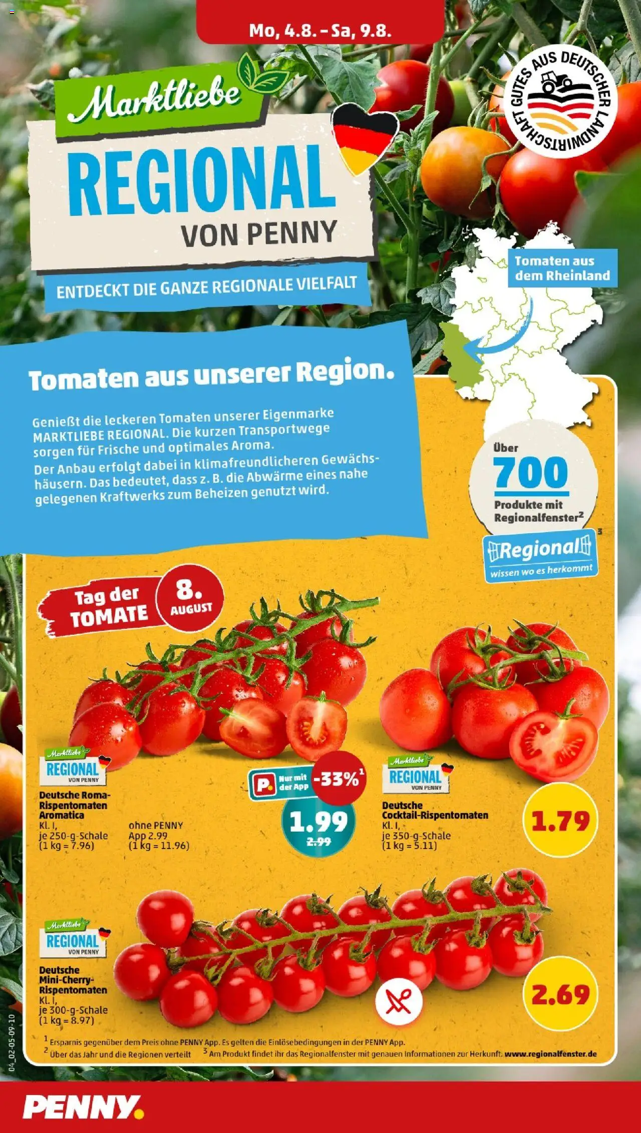 Penny - Nordrhein-Westfalen - gültig ab dem 04.08.2025 | Seite: 4 | Produkte: Tomaten