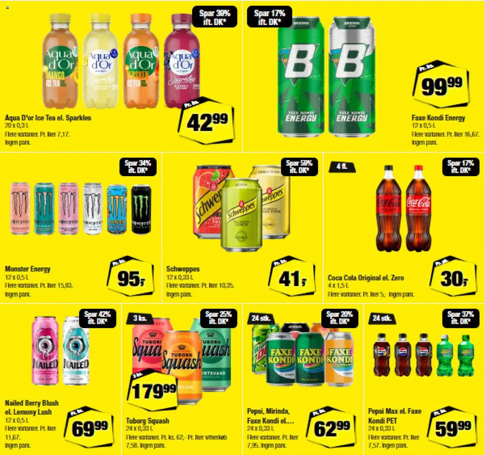 Calle tilbudsavis – gyldig fra 08.04.2026 | Side: 7 | Produkter: Blush, Faxe Kondi, Cola, Tuborg Squash