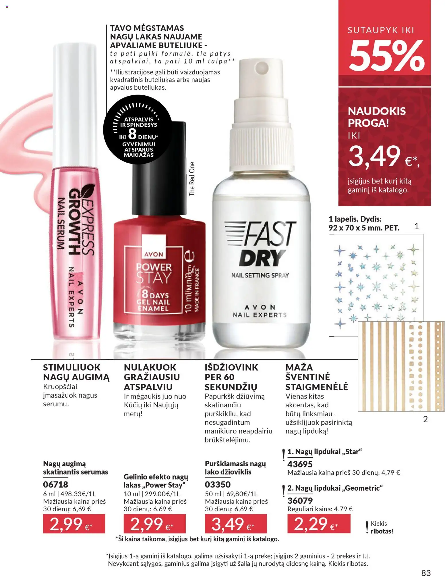 AVON akcijos nuo 01.11.2025 | Puslapis: 83 | Prekių: Makiažas, Nagų lakas