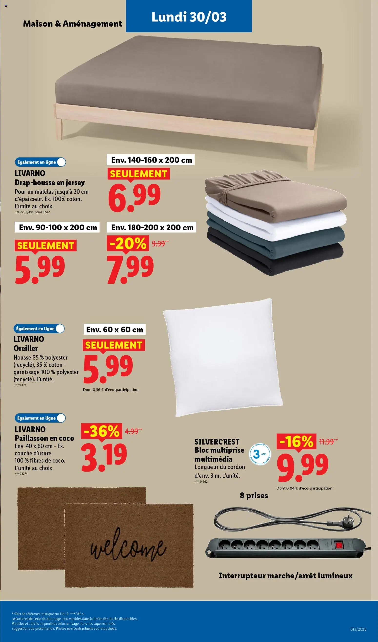 {H1} | Page: 55 | Produits: Coton, Interrupteur, Prises, Paillasson