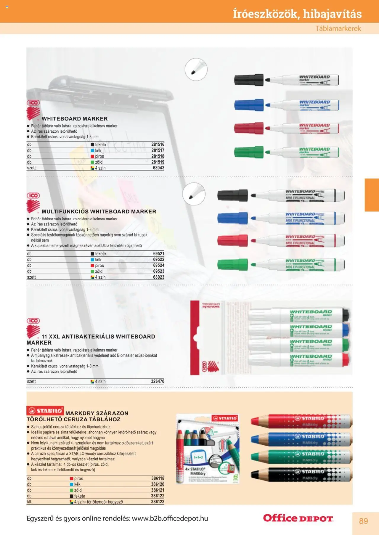 Office Depot akciós ujság - amely érvényes a következő dátumtól: 10.04.2025 | Oldal: 89 | Termékek: Törlőkendő