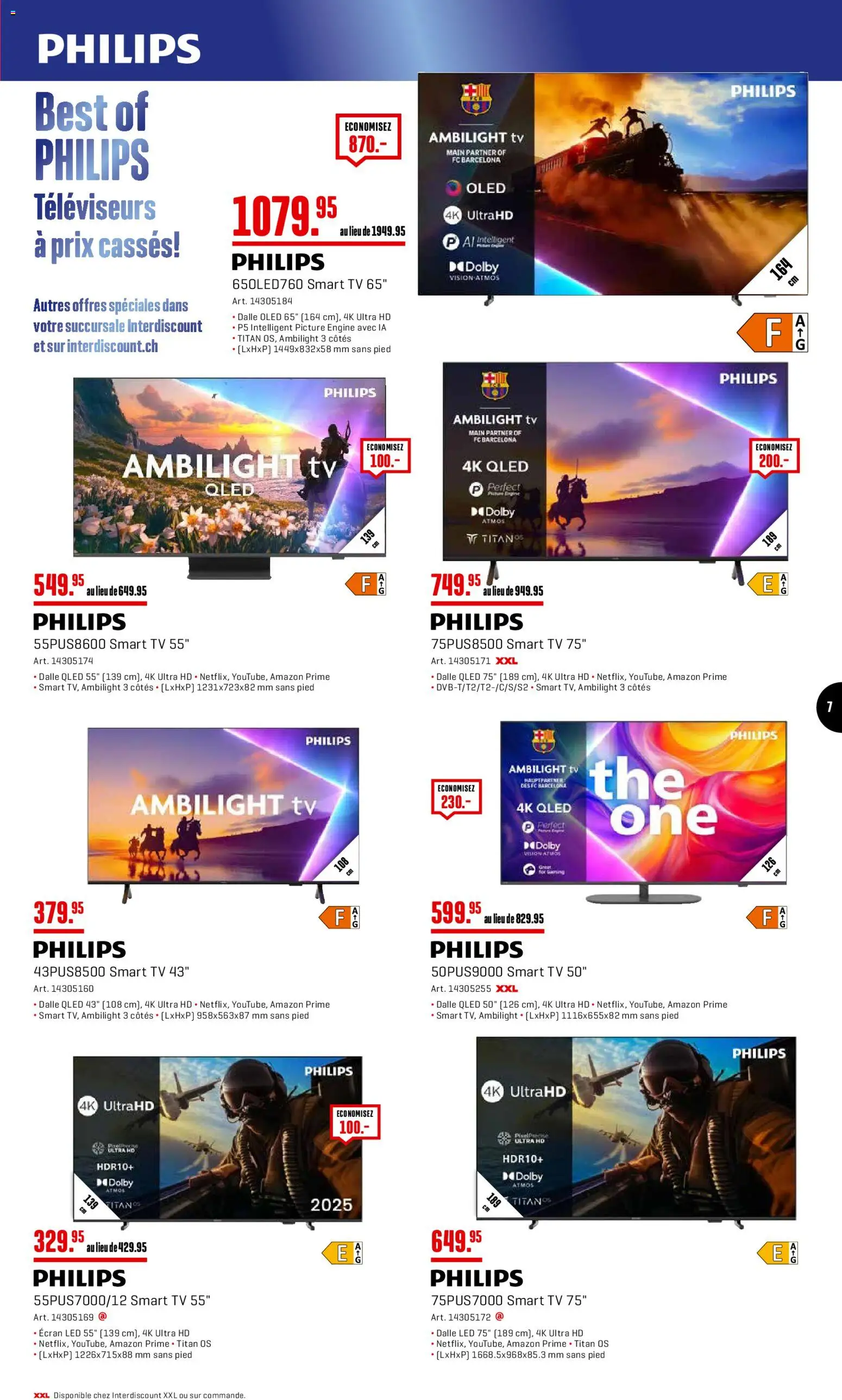 Interdiscount Aktionen FR – gültig ab 24.11.2025 | Seite: 7 | Produkte: TV, Philips