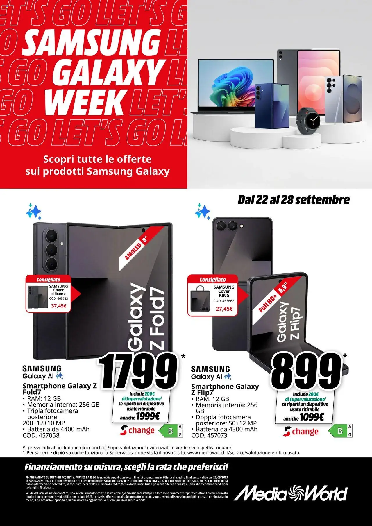 Volantino Media World del 22.09.2025 | Pagina: 1 | Prodotti: Smartphone, Fotocamera, Silicone, Batteria
