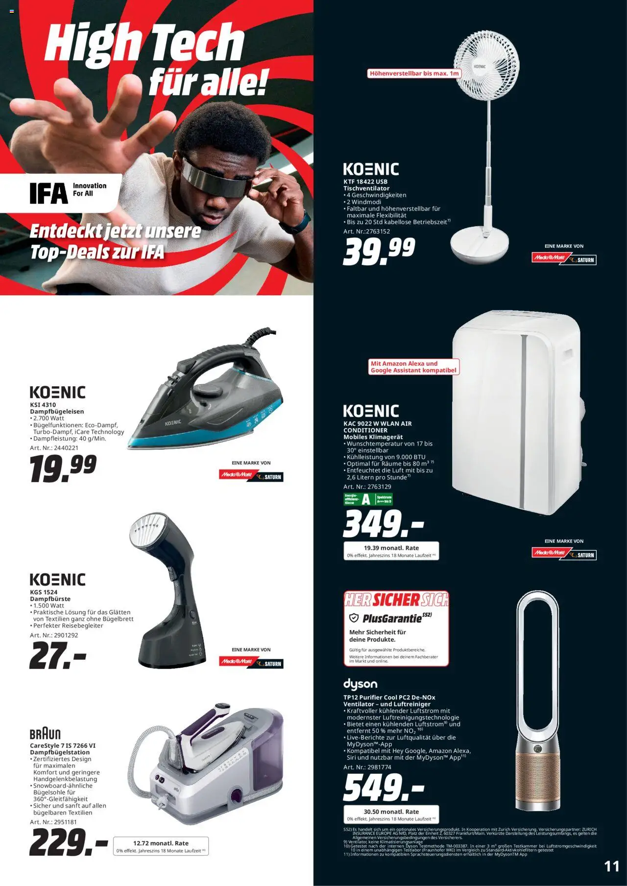Media Markt Prospekt 	 - gültig ab dem 25.08.2025 | Seite: 11 | Produkte: Dyson, Ventilator, Luftreiniger, Klimagerät