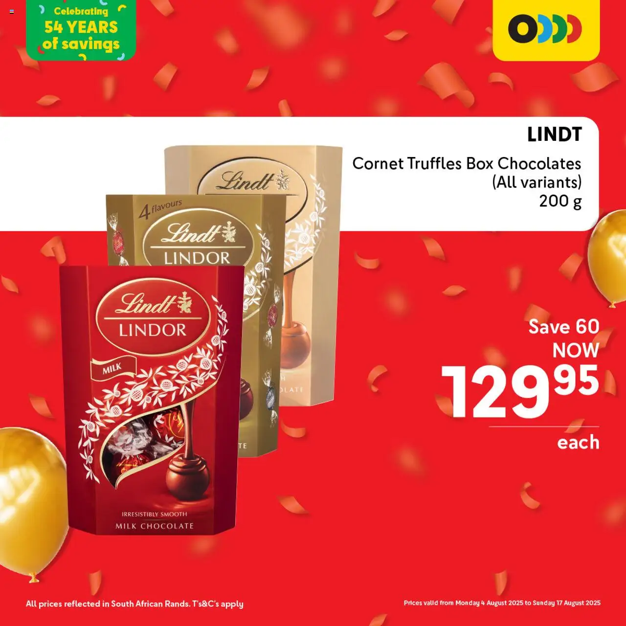 Makro Birthday Deals Sweets │ valid from 04.08.2025 | Page: 1 | Products: Box, Milk, Chocolate