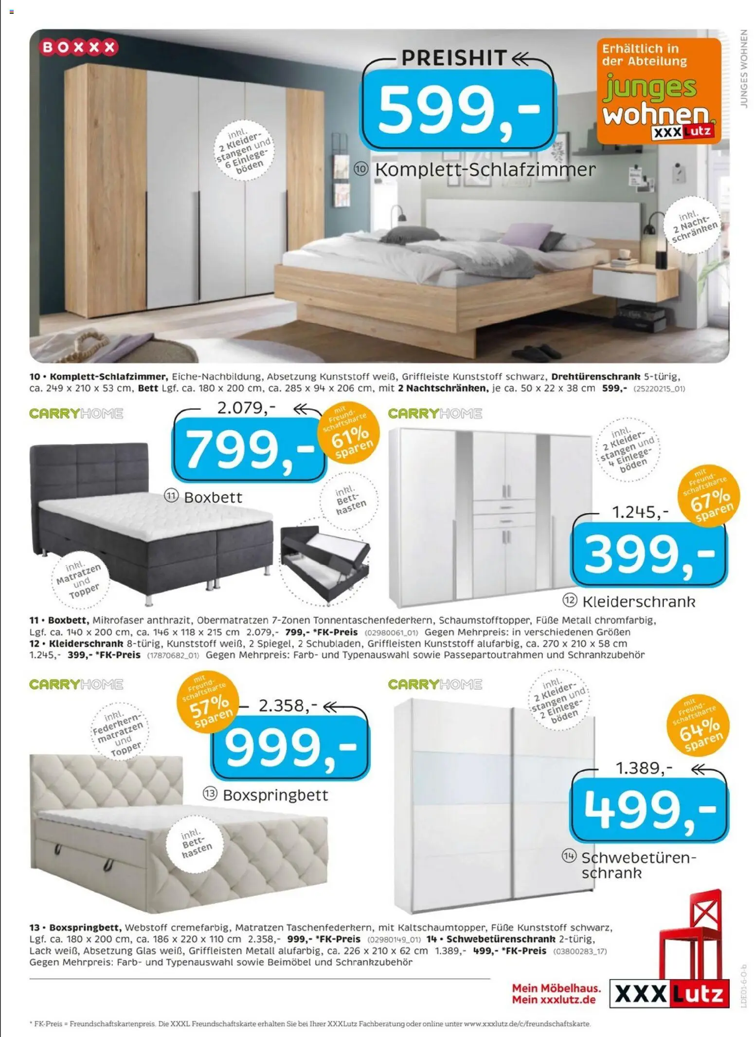 XXXL Lutz Prospekt 	 – gültig ab 02.01.2026 | Seite: 29 | Produkte: Bett, Drehtürenschrank, Boxspringbett, Topper
