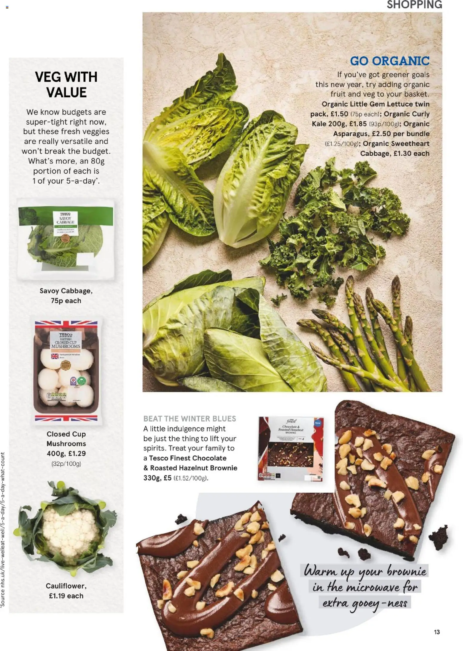 {H1} | Page: 13 | Products: Microwave, Chocolate, Mushrooms