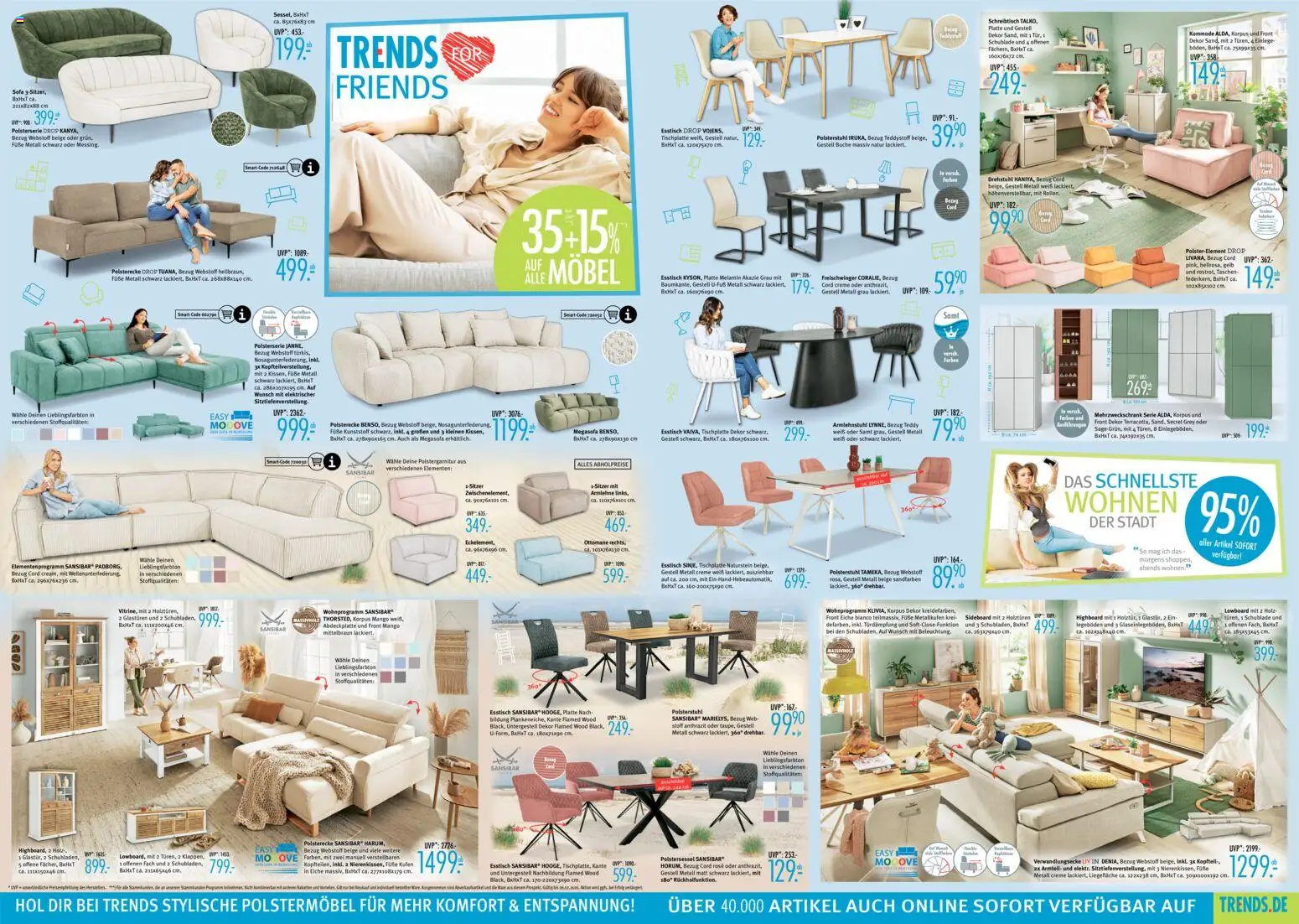 Trends Prospekt 	 – gültig ab 17.01.2026 | Seite: 3 | Produkte: Lowboard, HIghboard, Esstisch, Kommode