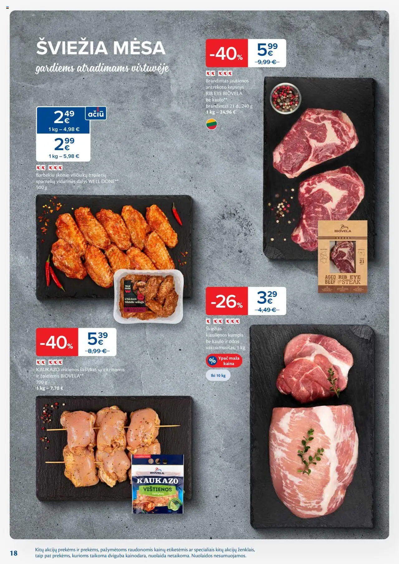 MAXIMA leidinys│galioja nuo 24.06.2025 | Puslapis: 18 | Prekių: Vištienos, Kiaulienos, Jautienos, Kumpis