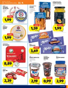 Novi Hofer katalog ponudbe – veljaven od 18.09.2025 | Stran: 19 | Izdelki: Sirni namaz, Topljeni sir, Namaz, Mango