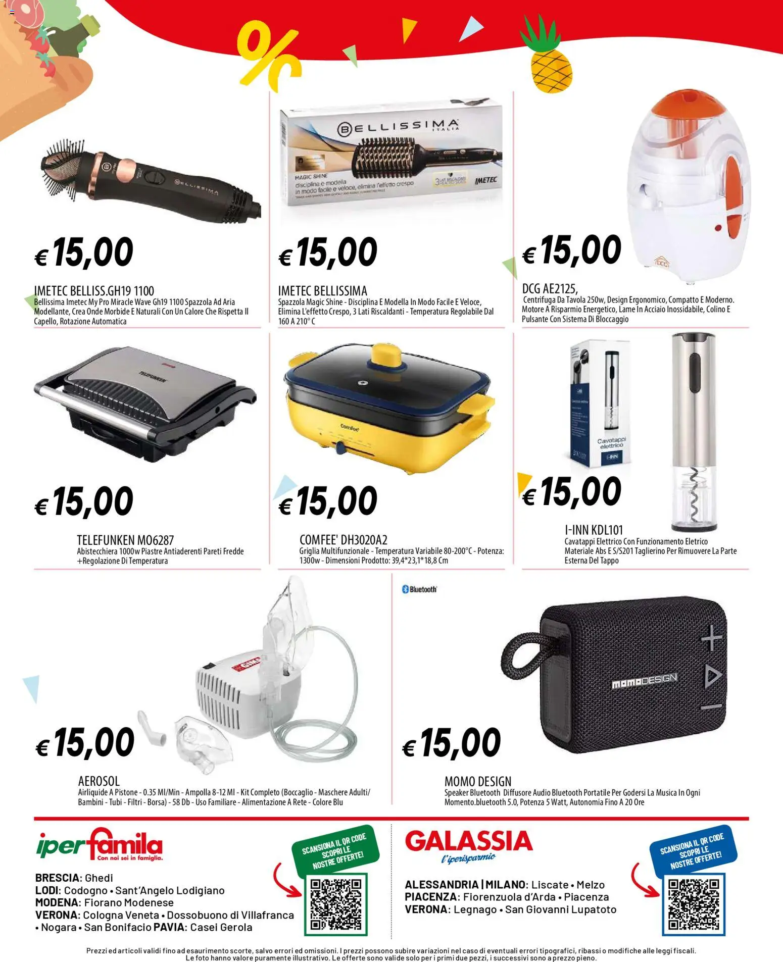 Volantino Galassia del 09.04.2026 | Pagina: 12 | Prodotti: Cavatappi, Centrifuga, Speaker, Griglia