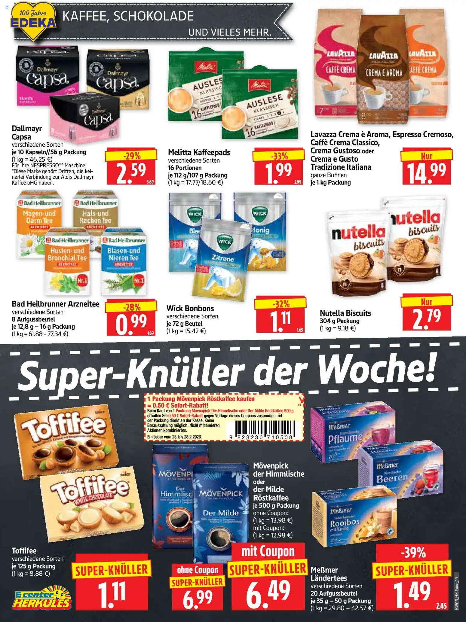 HERKULES Prospekt 	 – gültig ab 23.02.2026 | Seite: 10 | Produkte: Melitta, Lavazza, Dallmayr, Zitrone