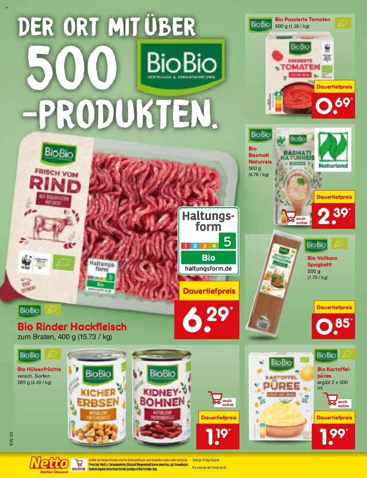 Netto Marken-Discount prospekt Lahnau	 - gültig ab dem 10.08.2025 | Seite: 14 | Produkte: Tomaten, Erbsen, Hackfleisch