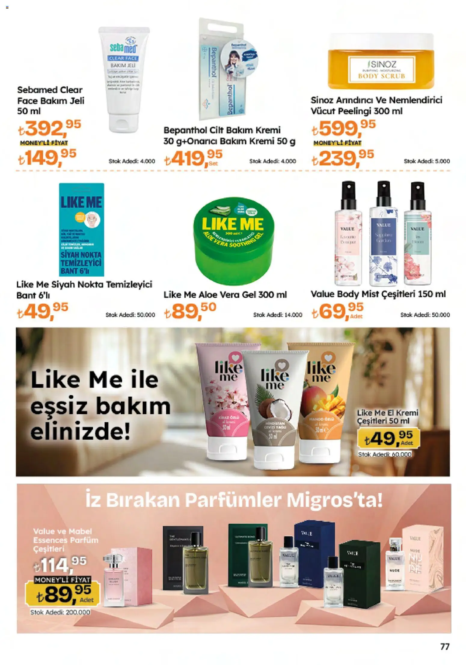 Migros Black Friday - 20.11.2025 tarihinden itibaren geçerlidir | Sayfa: 77 | Ürünler: El kremi, Parfüm, Bant