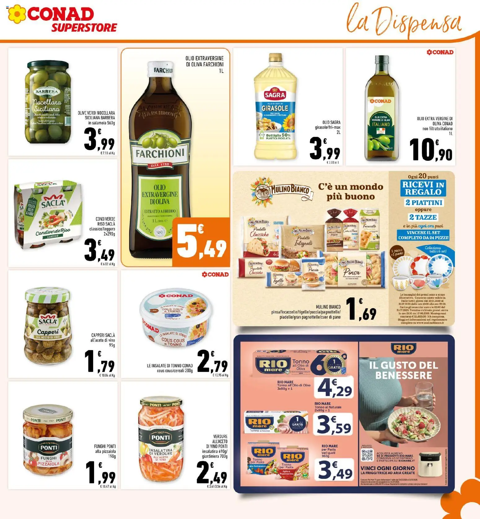 Volantino Conad del 08.04.2026 | Pagina: 15 | Prodotti: Riso, Olio, Tonno, Tonno al naturale