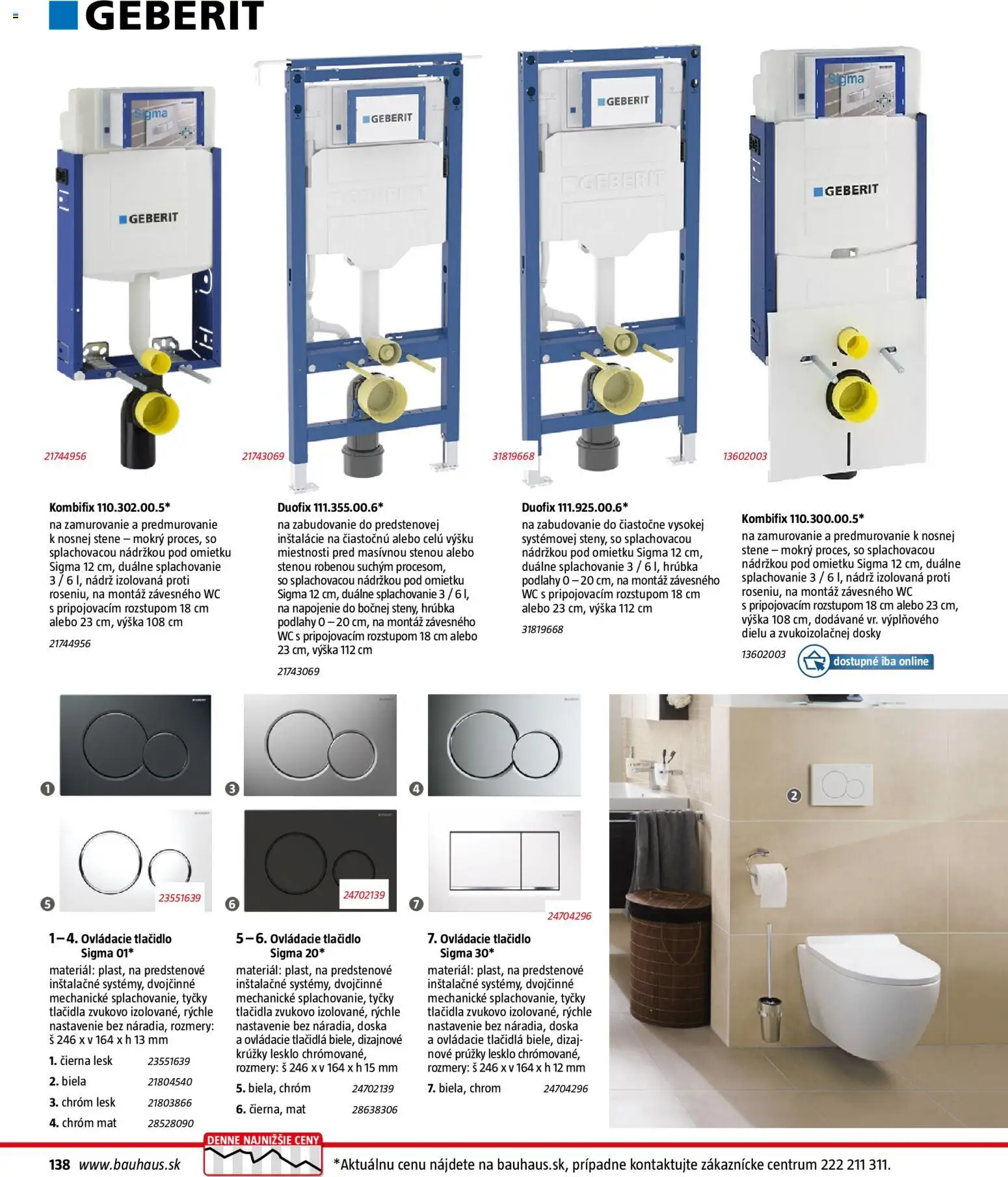 Nové Bauhaus akcie – leták je platný od 15.12.2025 | Strana: 138 | Produkty: Geberit, Wc