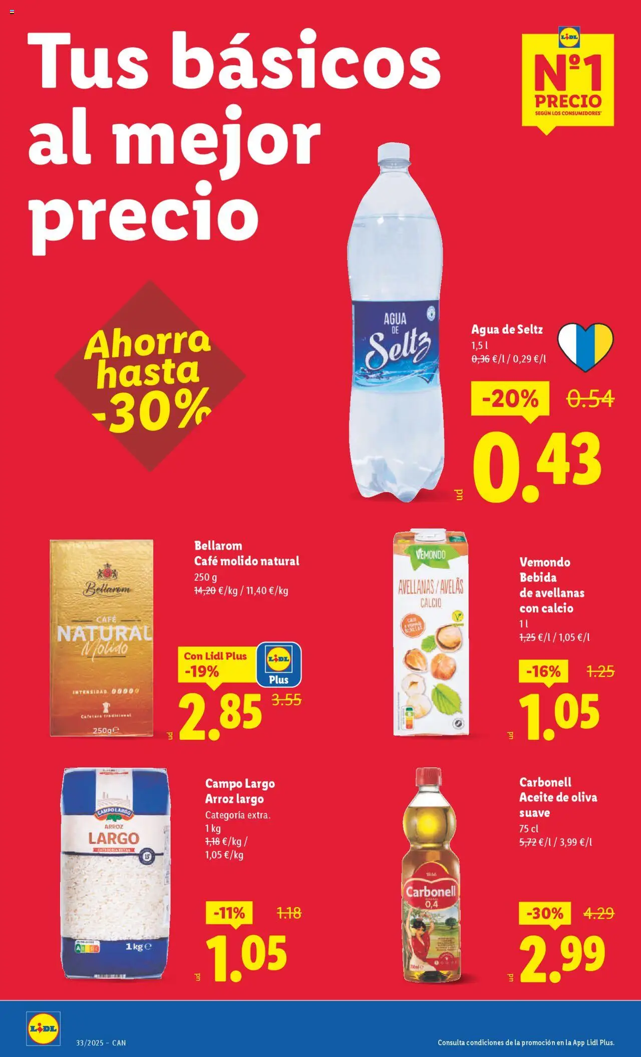 Lidl - Canarias  │ válido desde el 11.08.2025 | Página: 10 | Productos: Aceite, Café, Arroz, Aceite de oliva