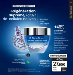 Stanhome - Prévisualisation de CRÈME DE NUIT RÉGÉNÉRATION SUPRÊME 40 ml, Probiotiques + micro-ARN de lavande bio valide à partir de 26.01.2026 | Page: 41 | Produits: Lavande, Crème de nuit, Crème