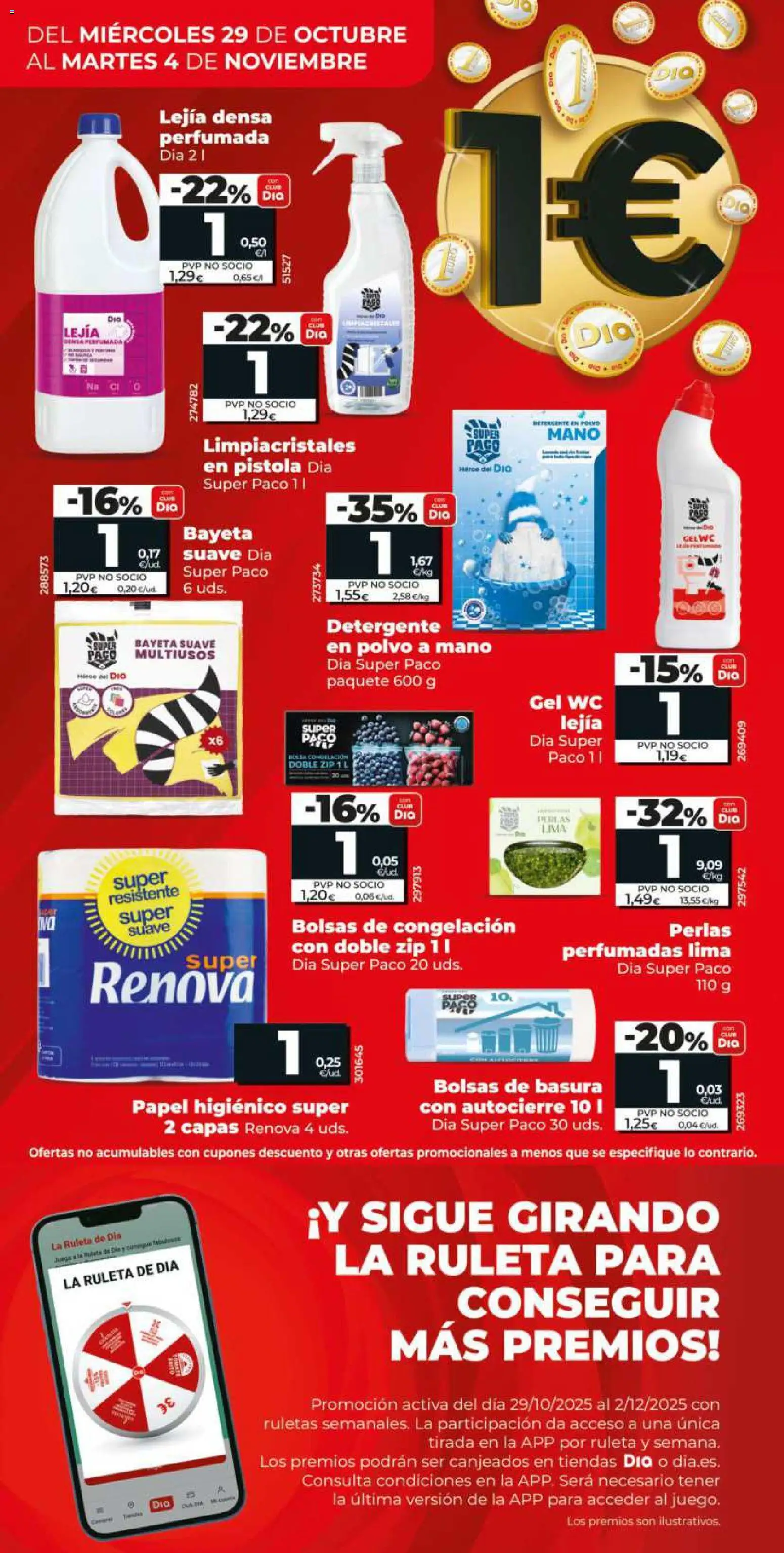 Dia - folleto Market │ válido desde el 29.10.2025 | Página: 10 | Productos: Polvo, Lima, Detergente, Papel higienico