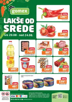Gomex lakše od strede - pregled Gomex kataloga - važi od 20.08.2025