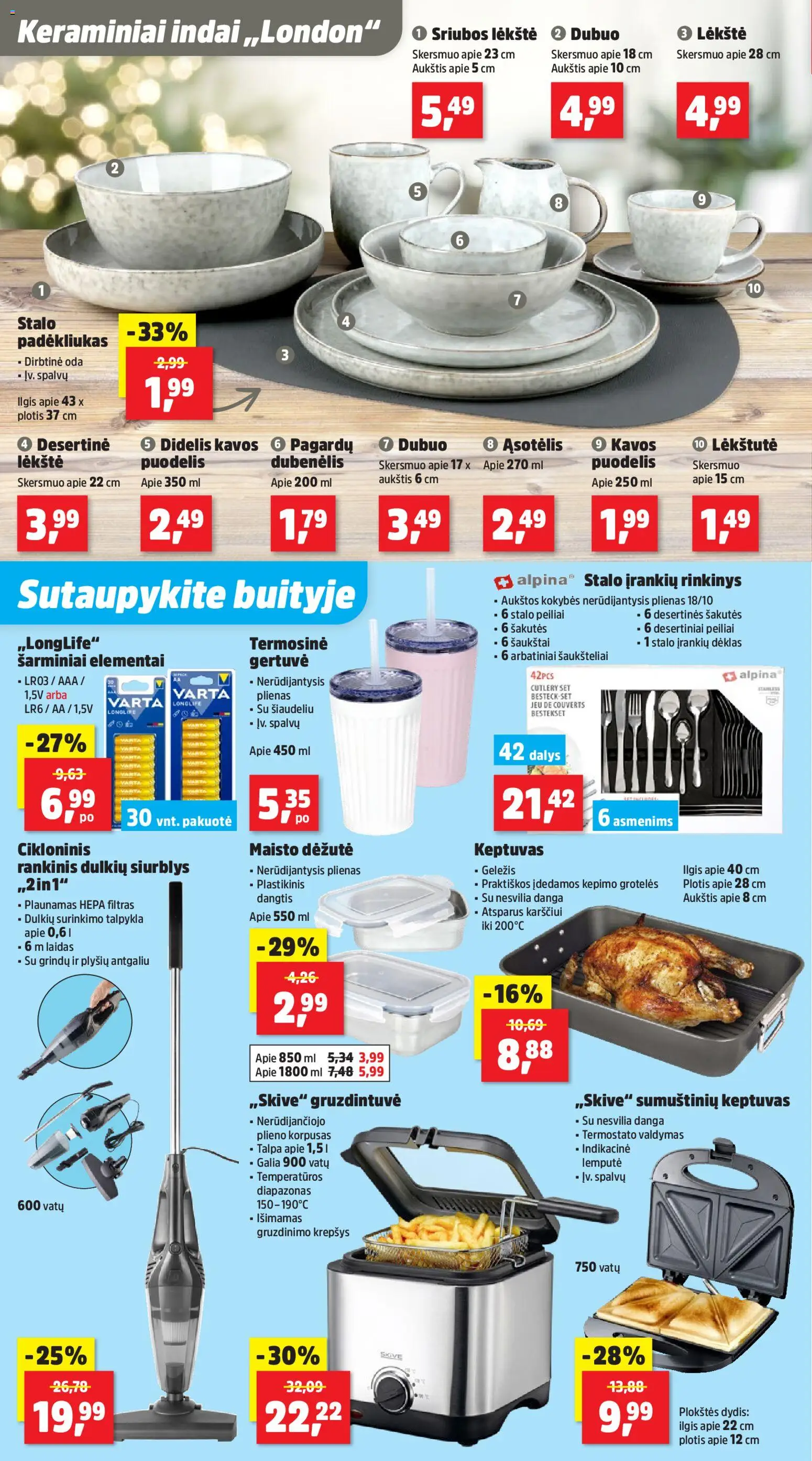 Thomas Philipps akcijos nuo 10.11.2025 | Puslapis: 2 | Prekių: Lėkštė, Indai, Dėklas, Krepšys