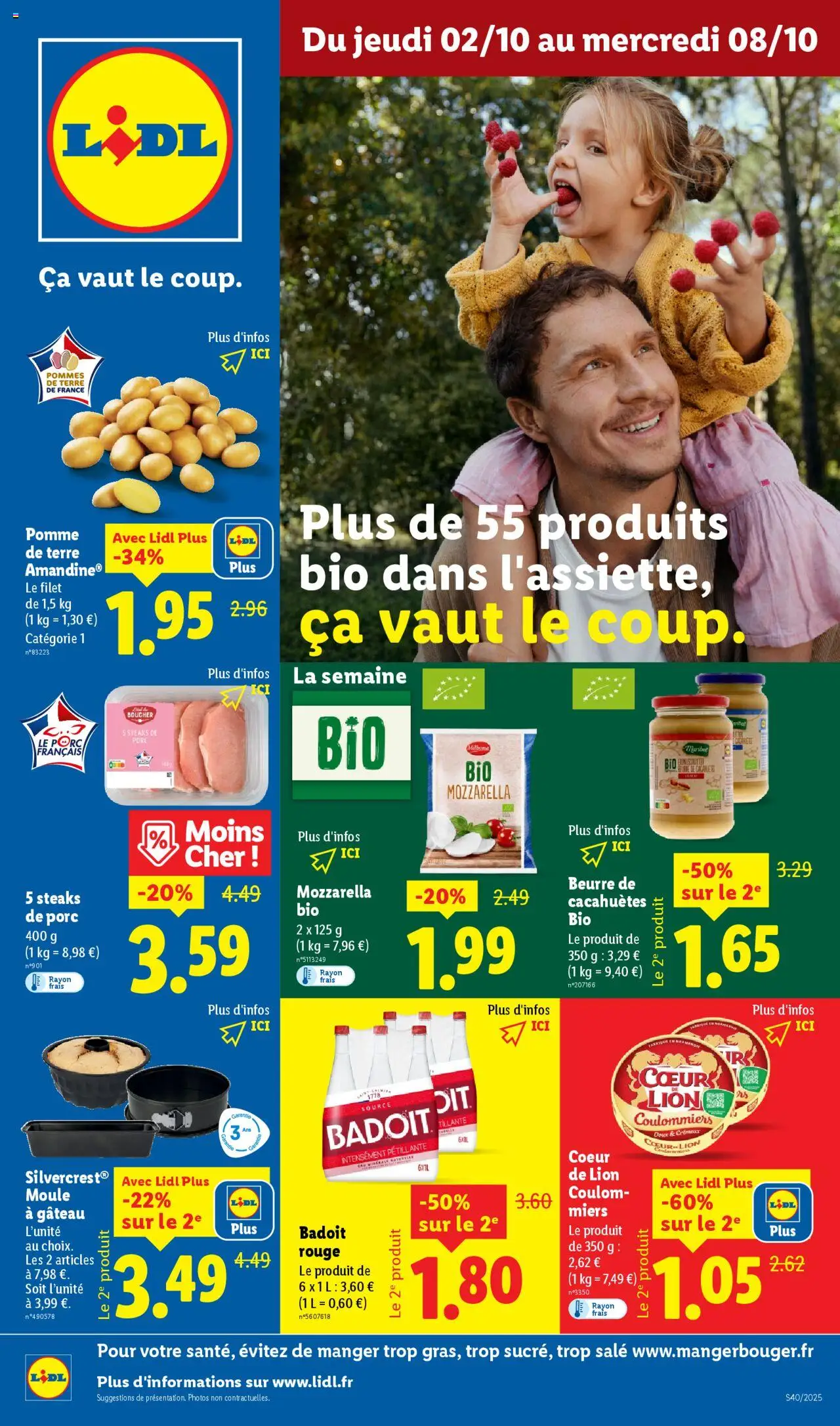  | Page: 1 | Produits: Badoit, Pomme de terre, Beurre de cacahuètes, Pommes de terre