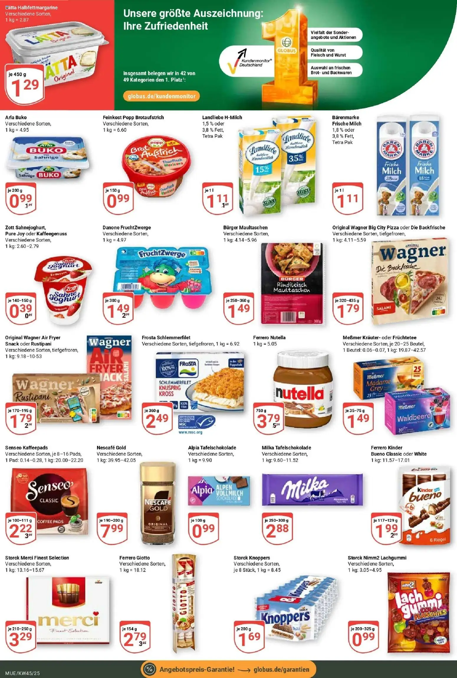 Globus prospekt Mühldorf	 – gültig ab 02.11.2025 | Seite: 2 | Produkte: Thunfisch, Knoppers, Pizza, Maultaschen