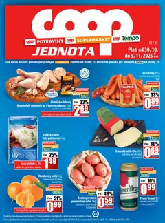 COOP Jednota leták platný od 30.10.2025