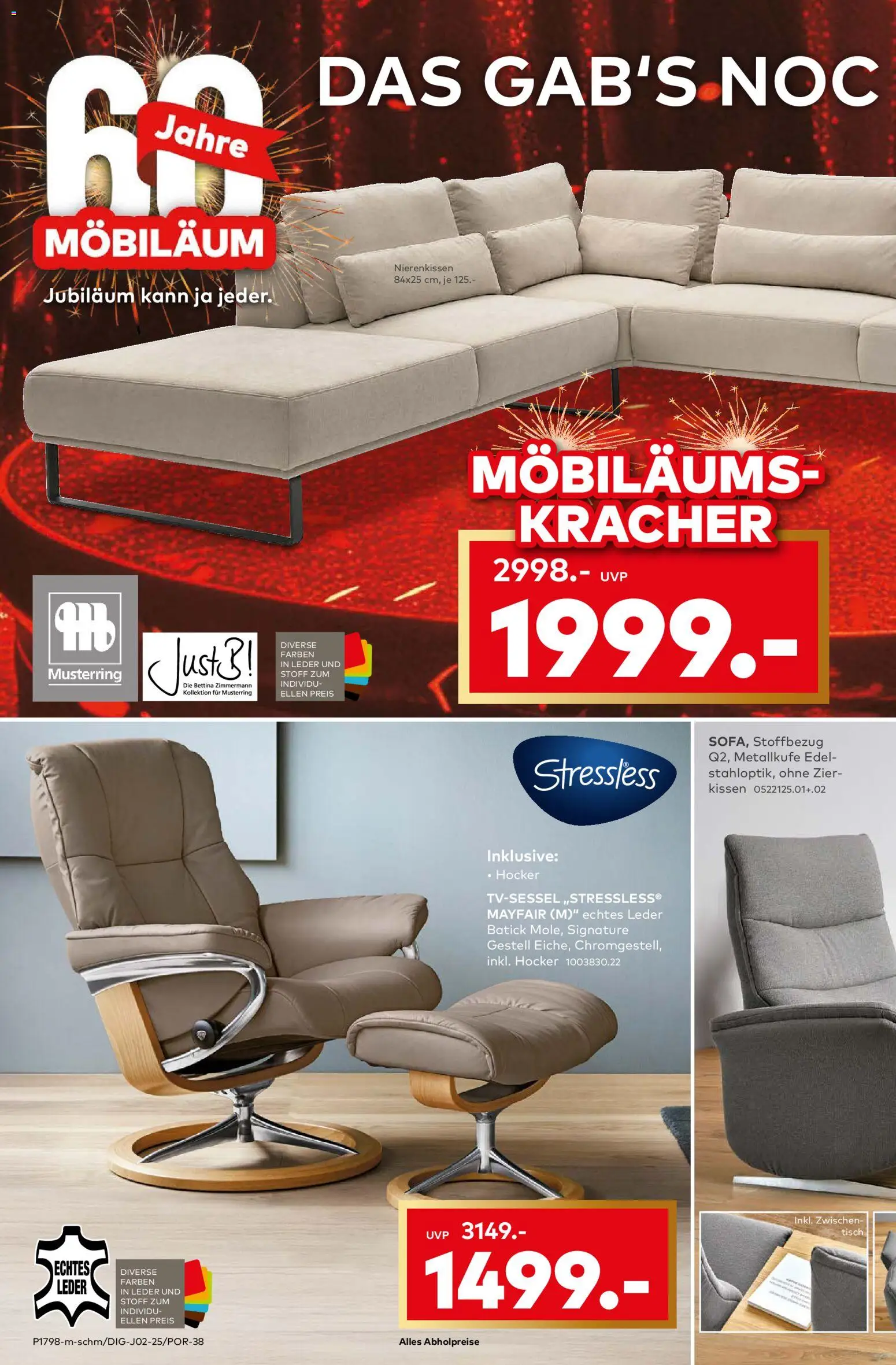 Porta! Möbiläums-Spar-Show mit Guido Cantz und 25% auf ALLE Möbel - Braunschweig – gültig ab 27.10.2025 | Seite: 2 | Produkte: Hocker, Kissen, Tisch