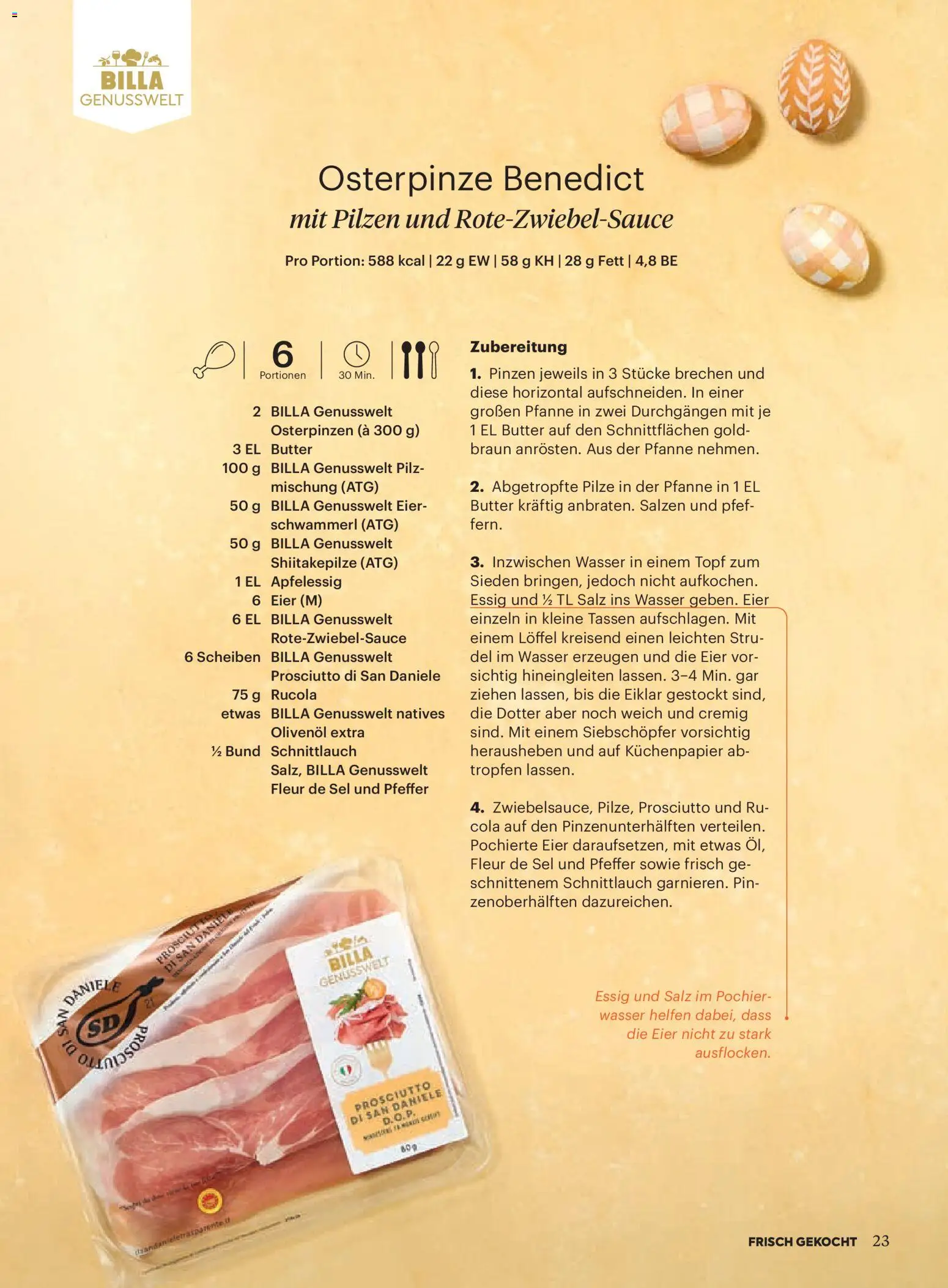 Billa  Frisch Gekocht gültig ab 01.03.2026 | Seite: 21 | Produkte: Wasser, Salz, Pfeffer, Butter