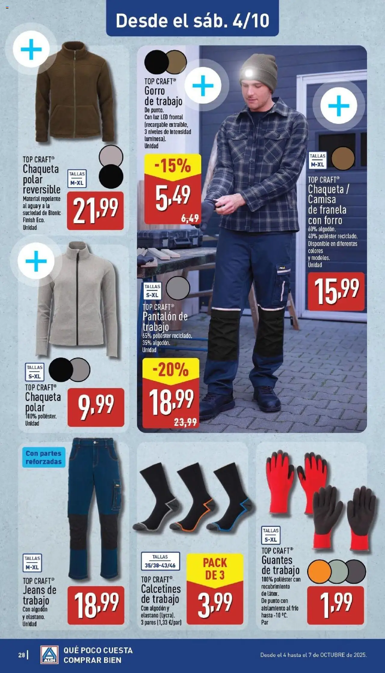 Aldi folleto Baleares │ válido desde el 29.09.2025 | Página: 28 | Productos: Camisa, Chaqueta, Guantes