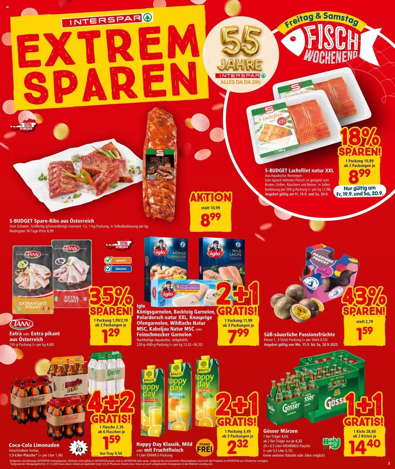 Interspar Flugblatt gültig ab 18.09.2025 | Seite: 3 | Produkte: Fisch