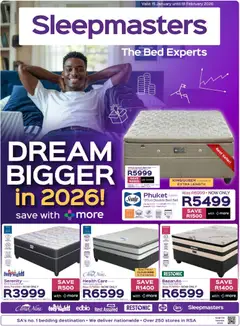 Sleepmasters specials catalogue – valid from 15.01.2026