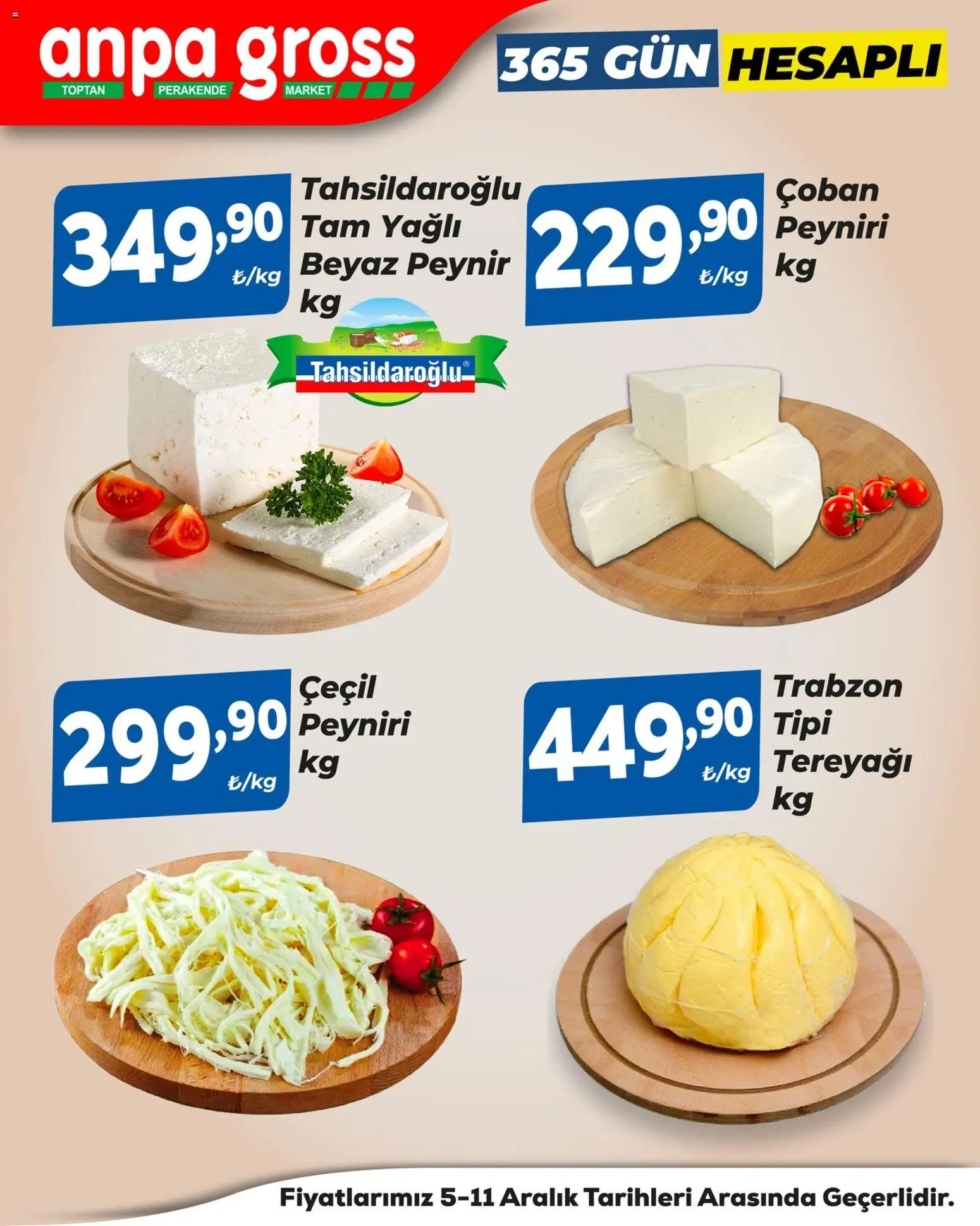 Anpa Gross Katalog - 05.12.2025 tarihinden itibaren geçerlidir | Sayfa: 1 | Ürünler: Tereyağı, Peynir