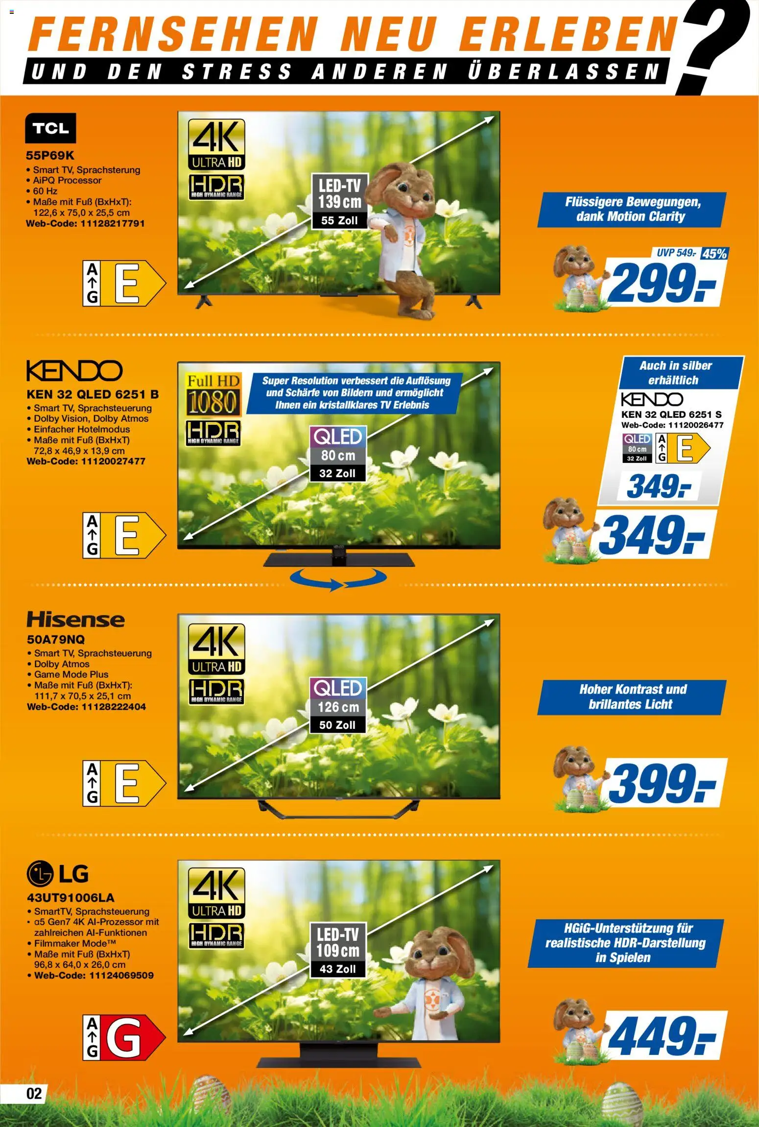 Expert Prospekt 	 – gültig ab 27.03.2026 | Seite: 2 | Produkte: LG, Hisense, Fernsehen, TV