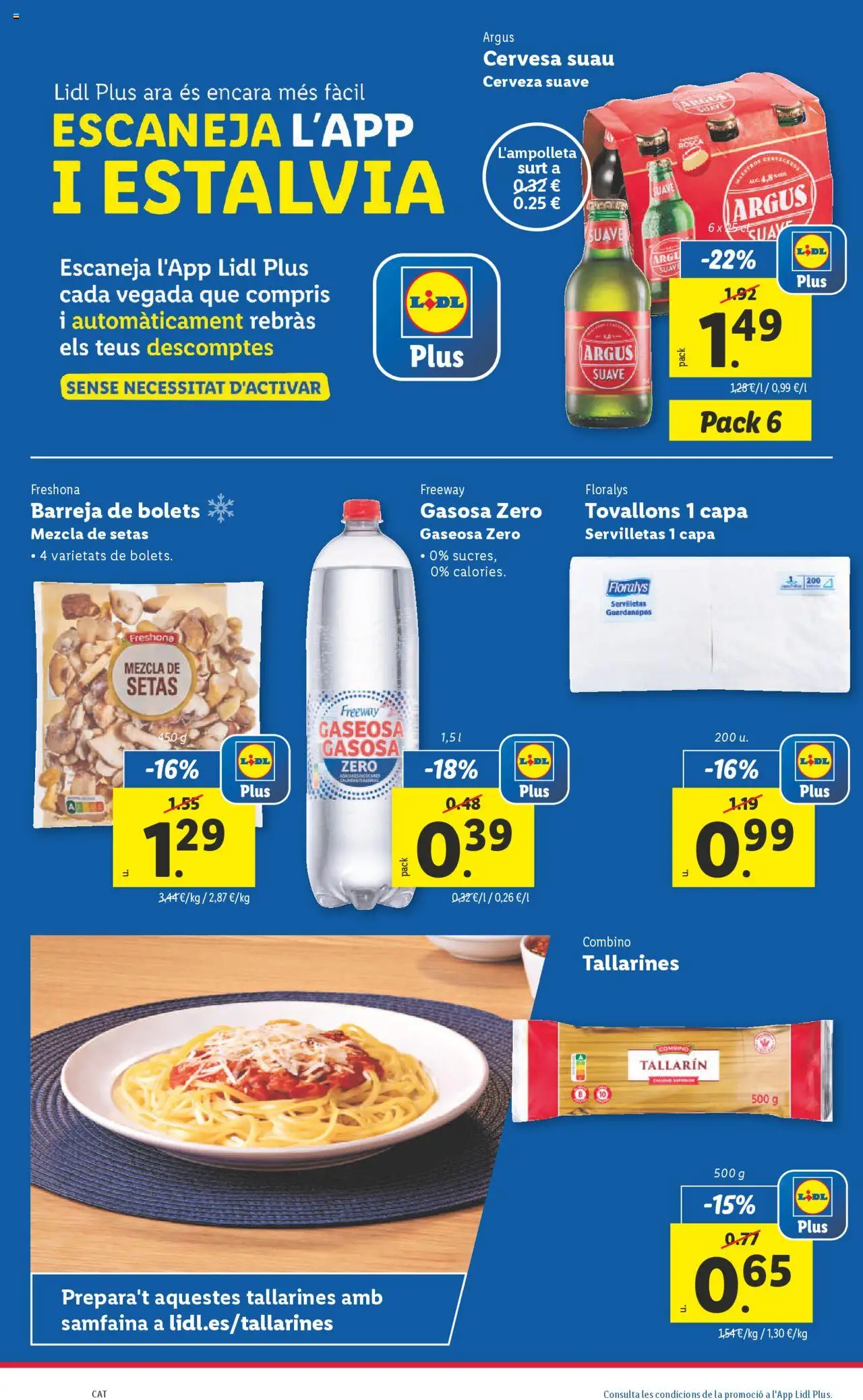 Lidl catálogo BCN │ válido desde el 02.06.2025 | Página: 16 | Productos: Cerveza, Pasta, Gaseosa
