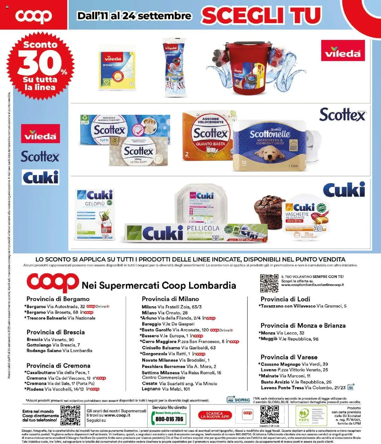 Volantino COOP del 11.09.2025 | Pagina: 12 | Prodotti: Tè, Data, Pellicola, Vaschette