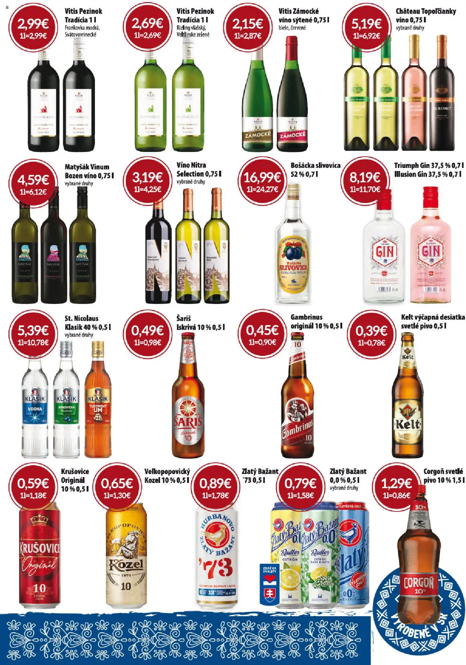 Nové CBA Verex akcie – leták je platný od 06.11.2025 | Strana: 7 | Produkty: Víno, Krušovice, Corgoň, Vodka