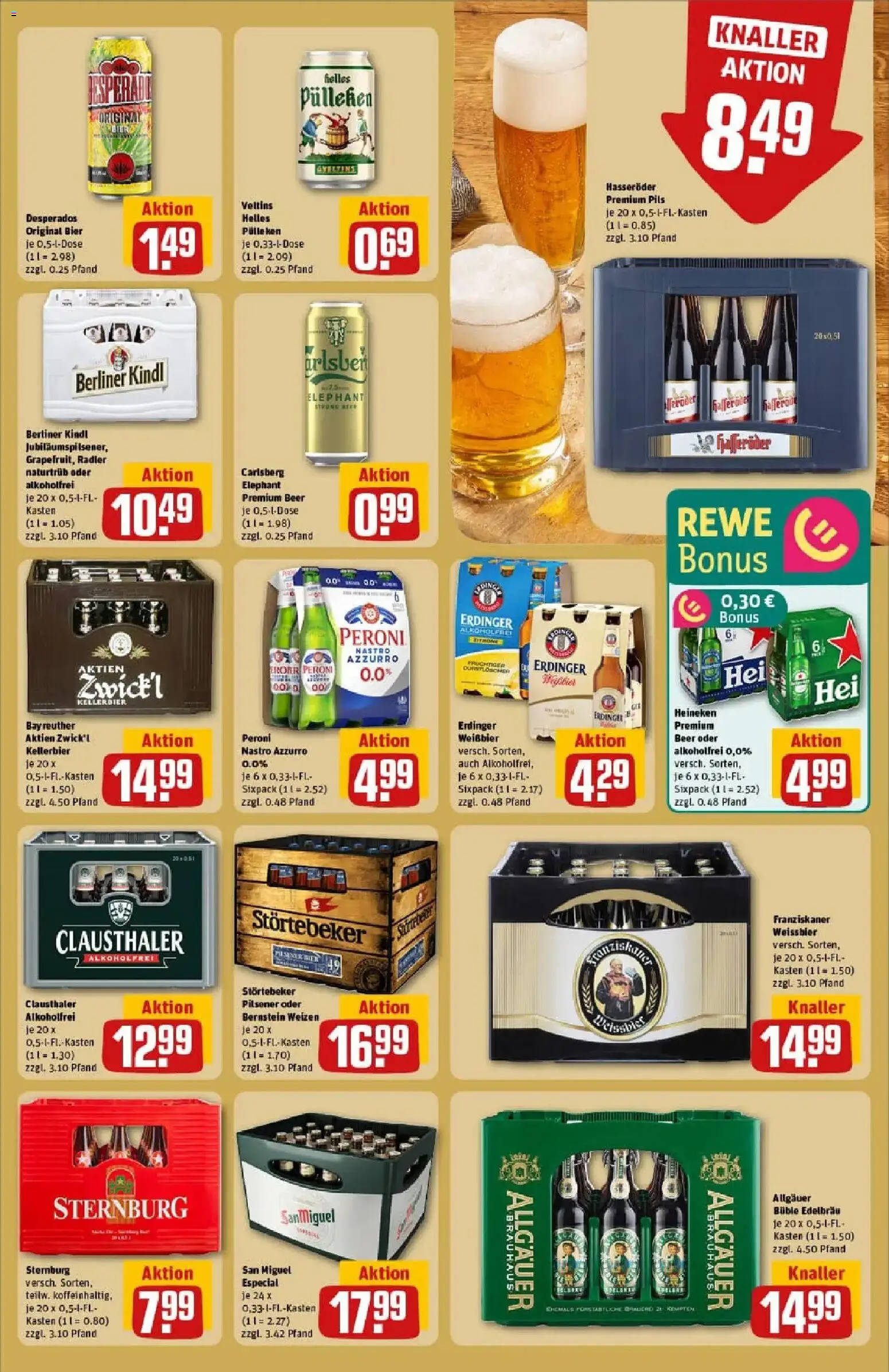 Rewe prospekt Elsterwerda	 – gültig ab 18.01.2026 | Seite: 19 | Produkte: Berliner, Helles pulleken, Erdinger, Veltins