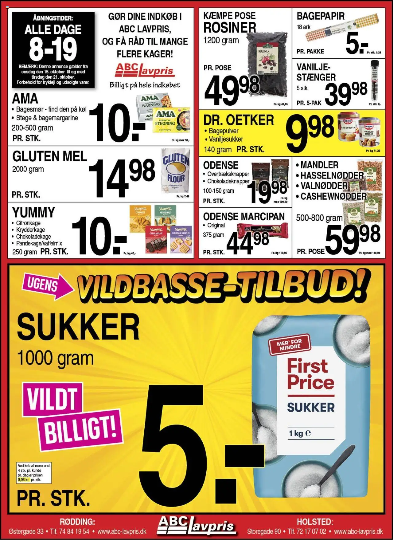 Abc Lavpris tilbudsavis – gyldig fra 15.10.2025 | Side: 1 | Produkter: Valnødder, Mandler, Hasselnødder, Vanilje
