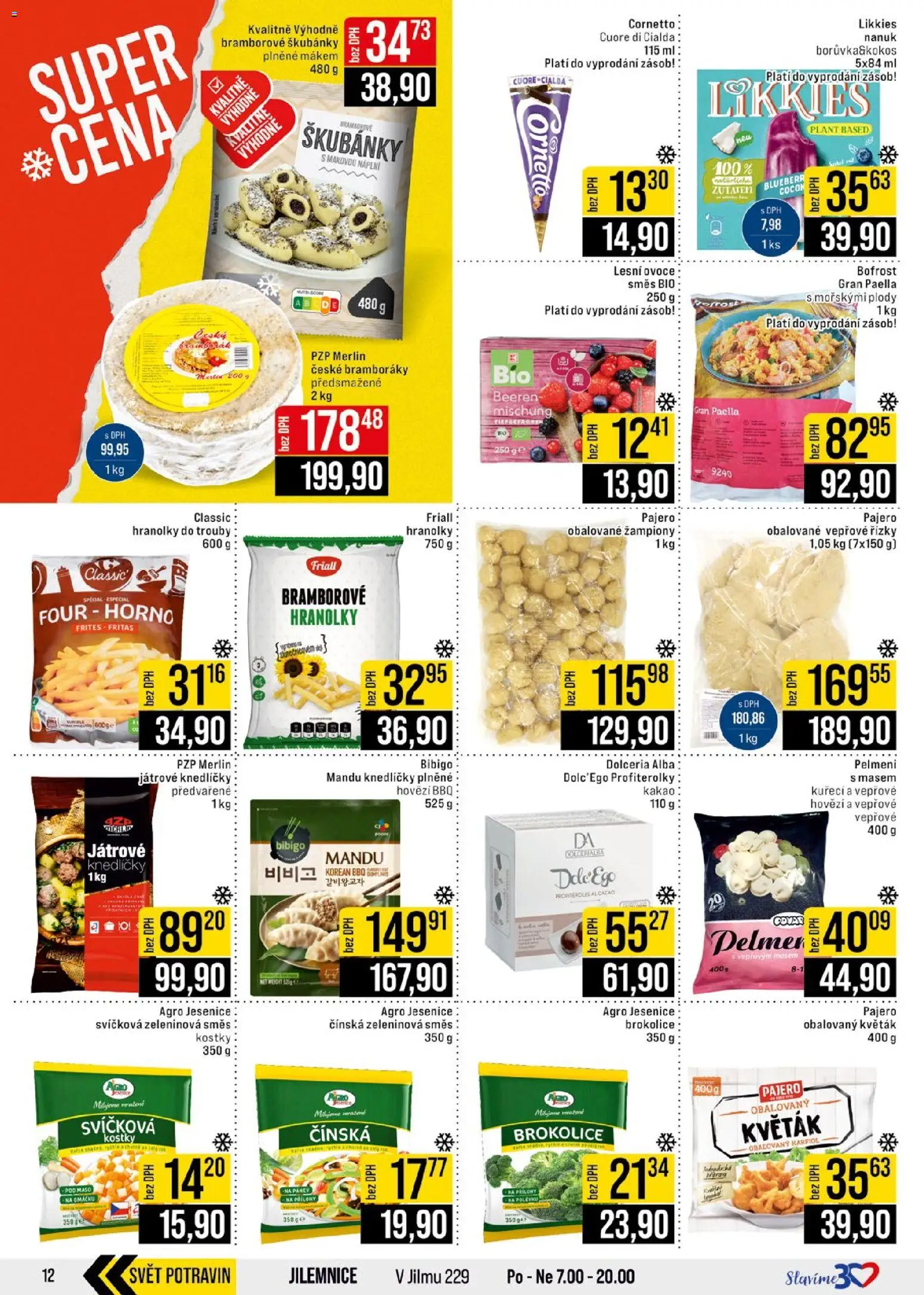 Jip leták - Cash & Carry od 29.10.2025 | Strana: 12 | Produkty: Vepřové řízky, Paella, Bramborové hranolky, Kakao