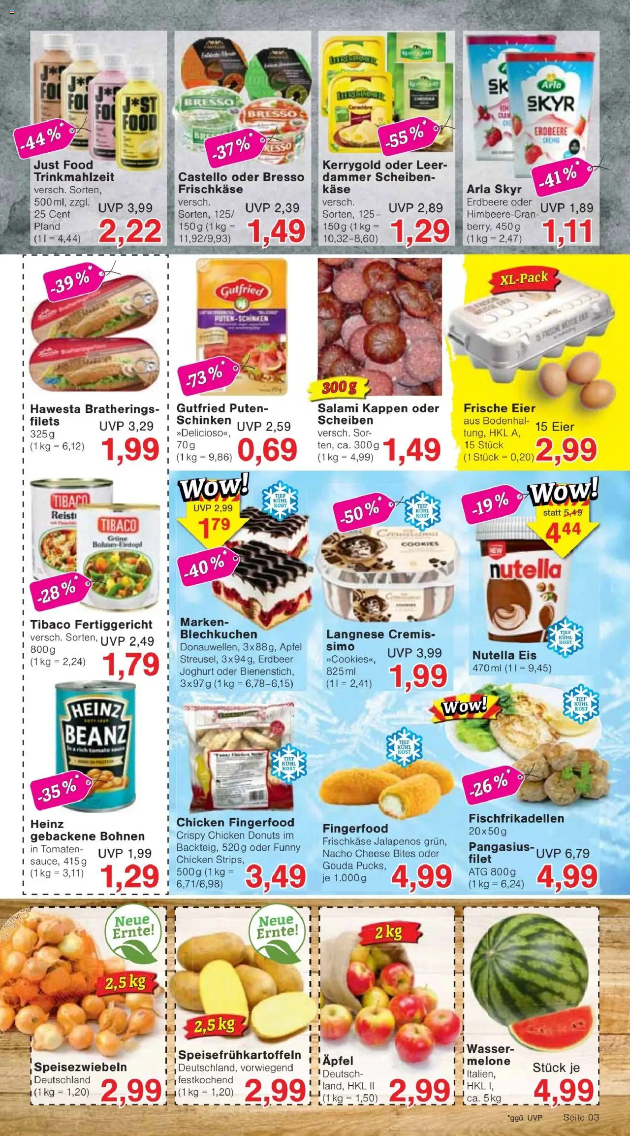 Jawoll Prospekt - gültig ab dem 21.07.2025 | Seite: 3 | Produkte: Käse, Äpfel, Skyr, Schinken