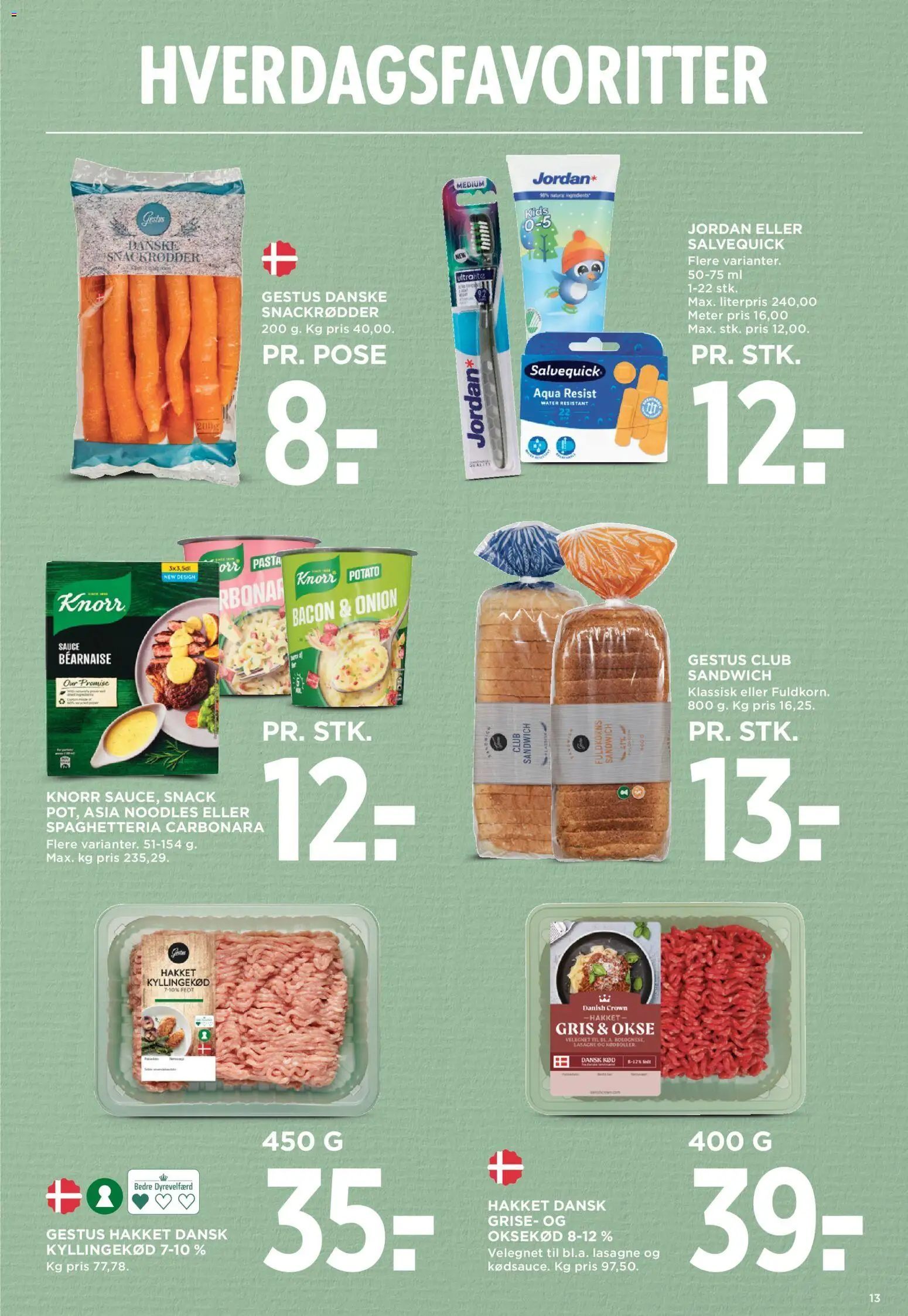 Meny tilbudsavis – gyldig fra 10.04.2026 | Side: 12 | Produkter: Pasta, Oksekød, Bacon, Carpete