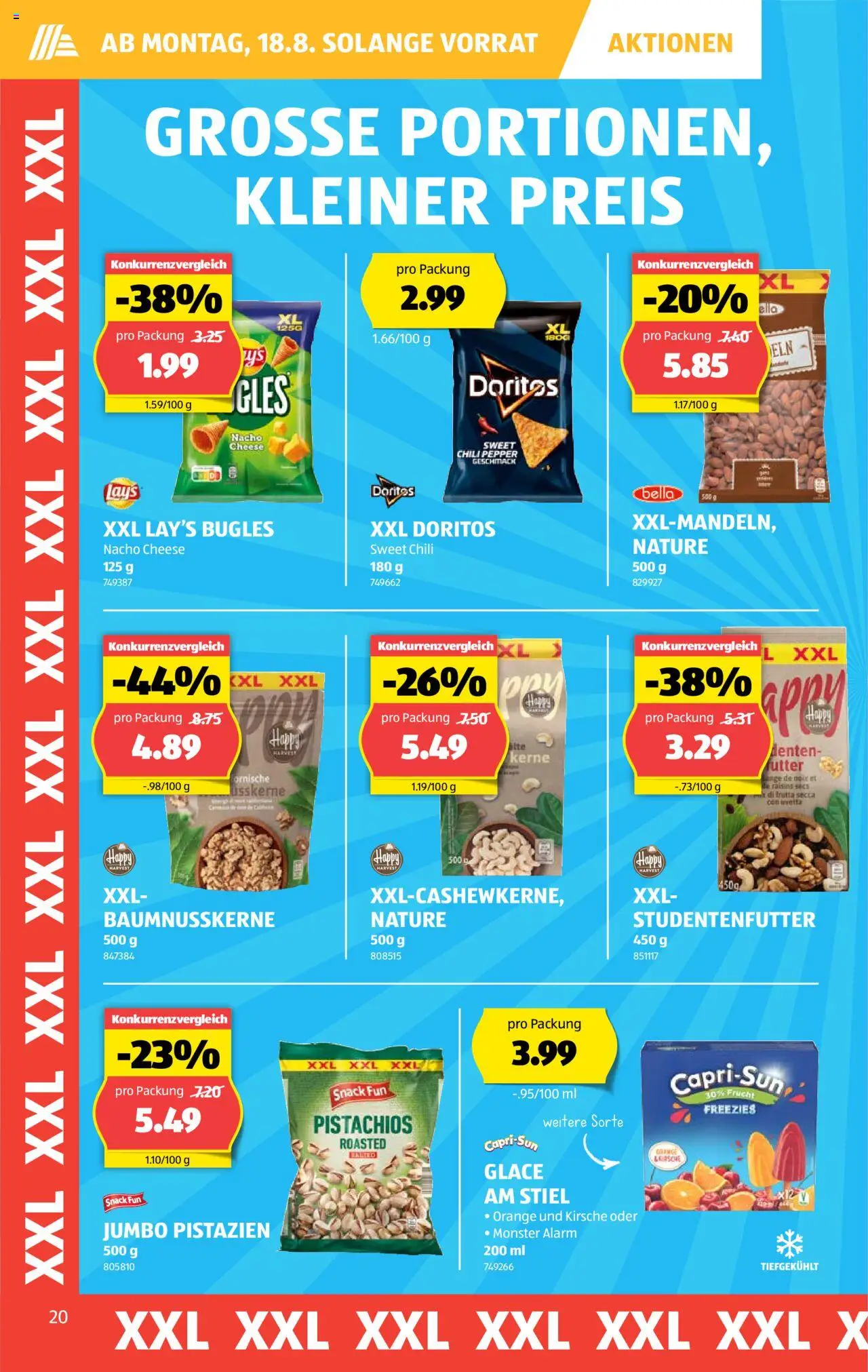 Aldi Aktionen ab 14.08.2025 | Seite: 20 | Produkte: Glace, Chili
